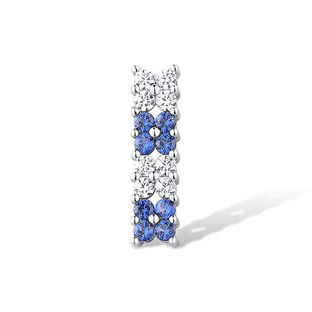 SOKOLOV Jewelry Kettenanhänger Anhänger aus 925 Silber (1-tlg), mit blauen oder grünen Zirkonia Sterlingsilber Silberschmuck für Damen