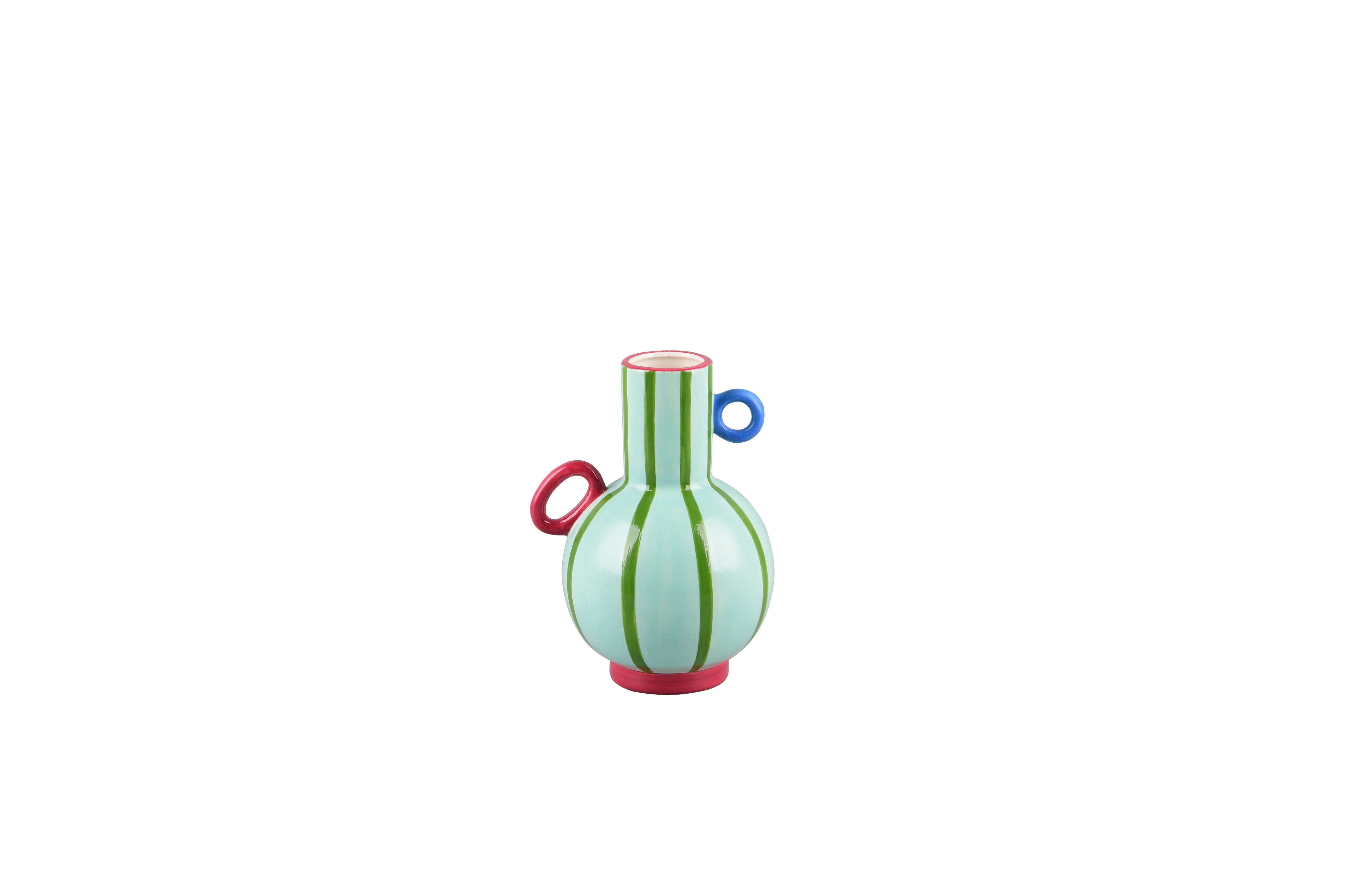 furnling Dekovase Nylea (1 St), moderne Vase aus hochwertiger Keramik, Höhe 23,8 cm, grün mit Akzenten