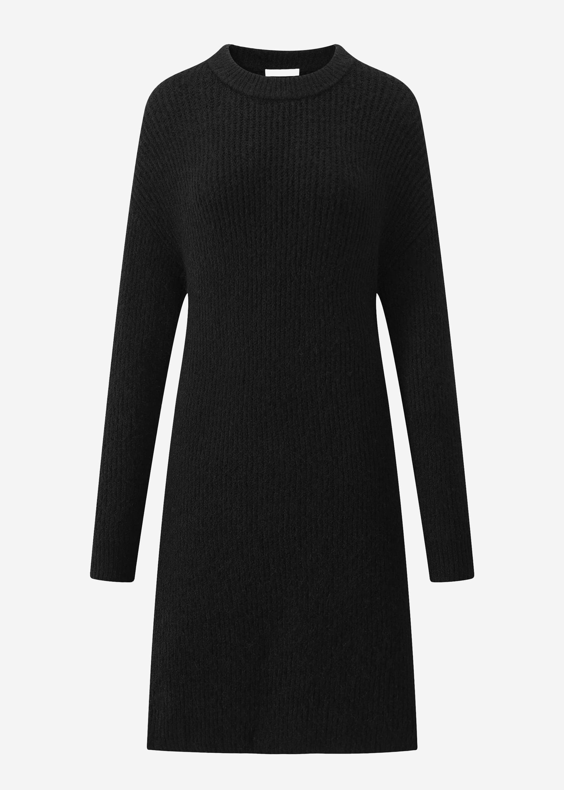 SASSYCLASSY Midikleid Strickkleid Damen mit Rundhalsausschnitt günstig online kaufen