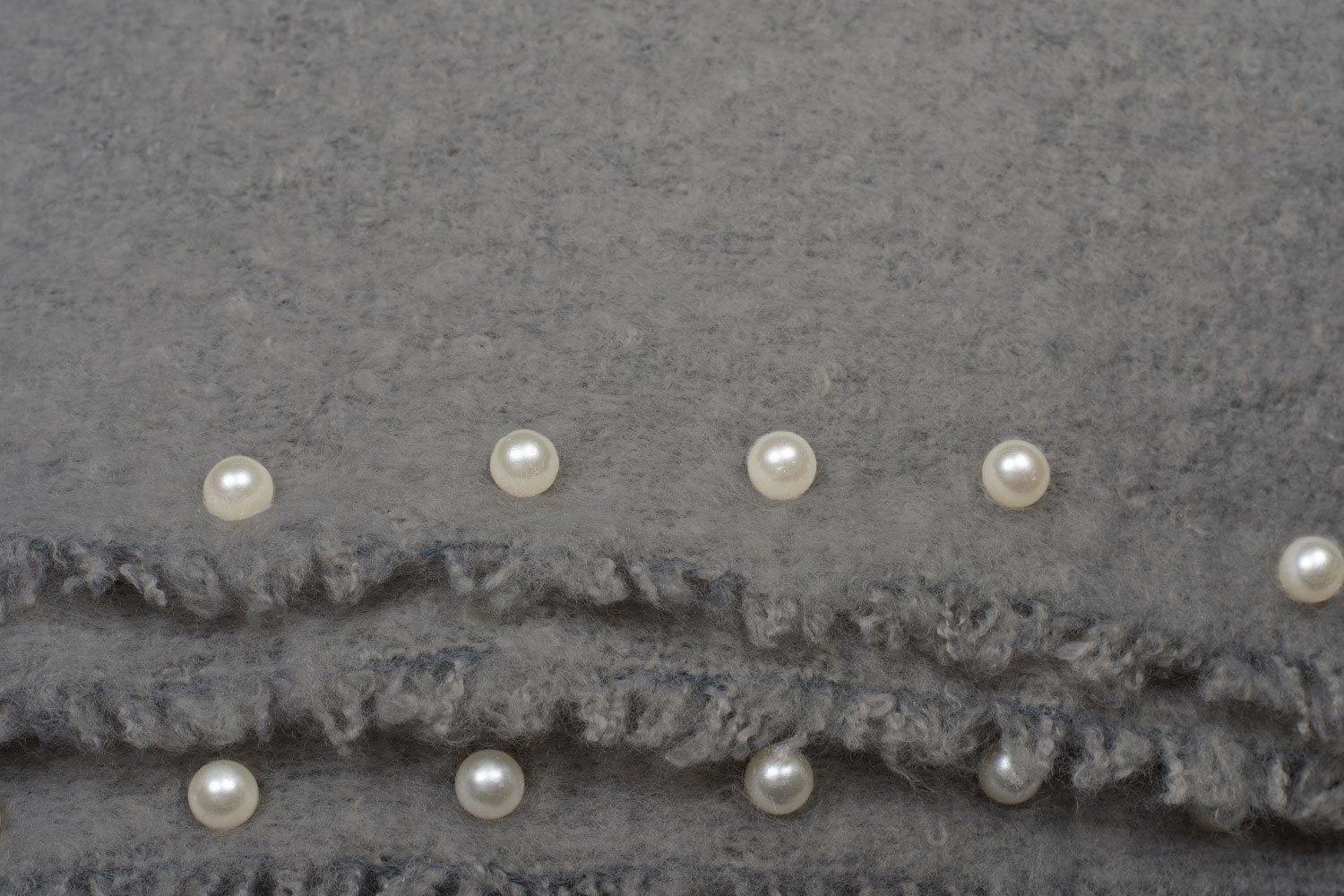 (1-St), styleBREAKER Schal und Web Perlen Dunkelgrau Fransen mit Modeschal,