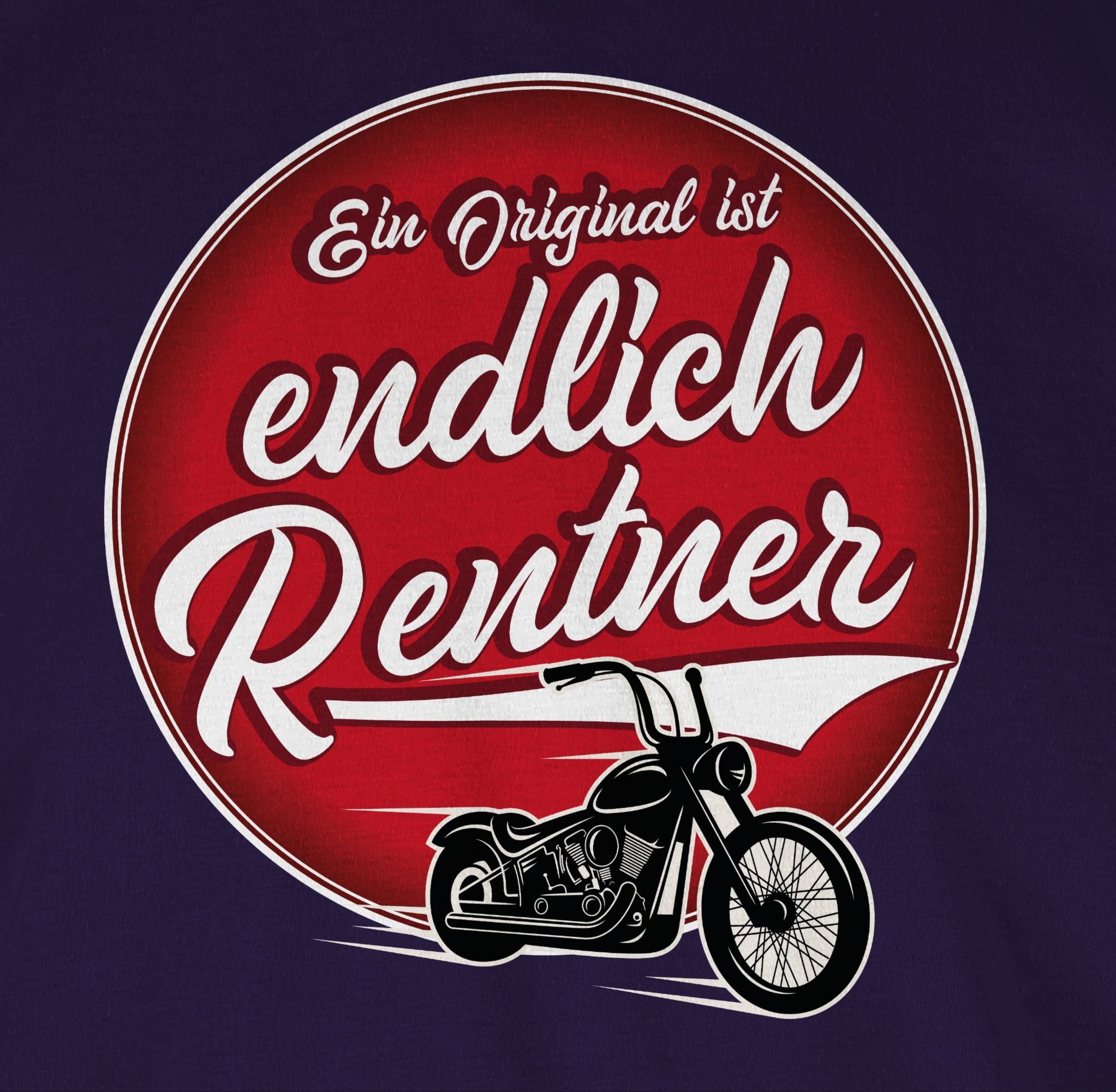 Rentner endlich Ein Original Lila T-Shirt Shirtracer 3 Geschenk ist Rentner