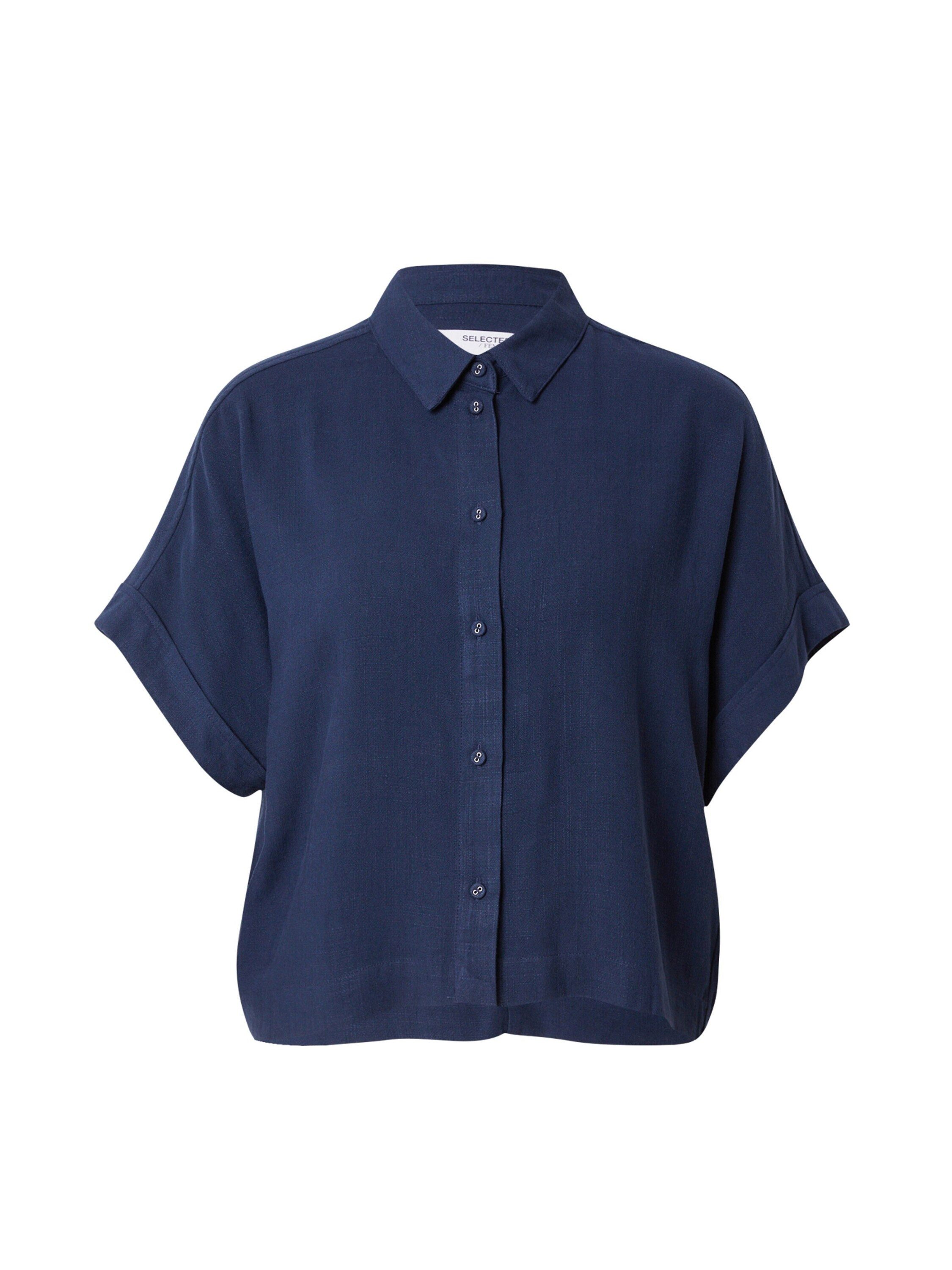 Selected Kurzarmbluse Viva (1-tlg) Plain/ohne Details