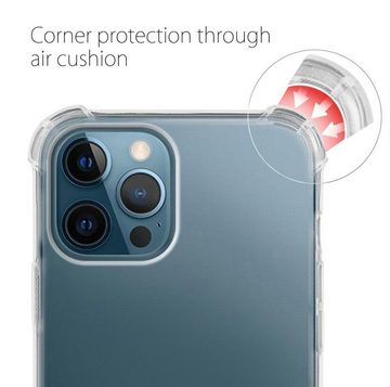 MyGadget Handyhülle Clear TPU Silikon Hülle für Apple iPhone 12 Pro Max, Ultra Stoßfest & Robust Bumper Schutzhülle Cover in Transparent