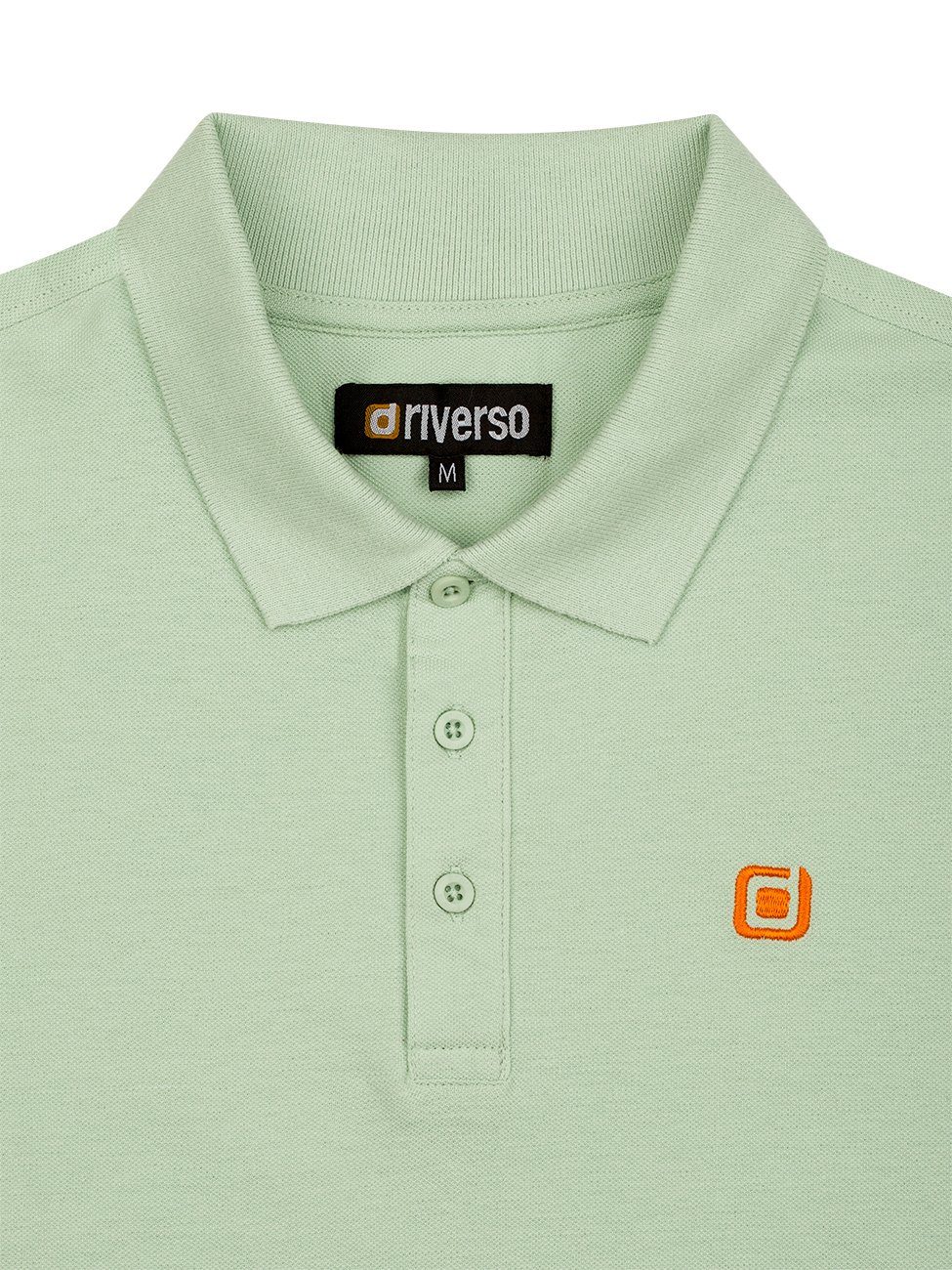 riverso Poloshirt Herren Polohemd (12300) Regular Fit RIVJohn Green Basic Hemd 100% Baumwolle aus Middle (1-tlg)