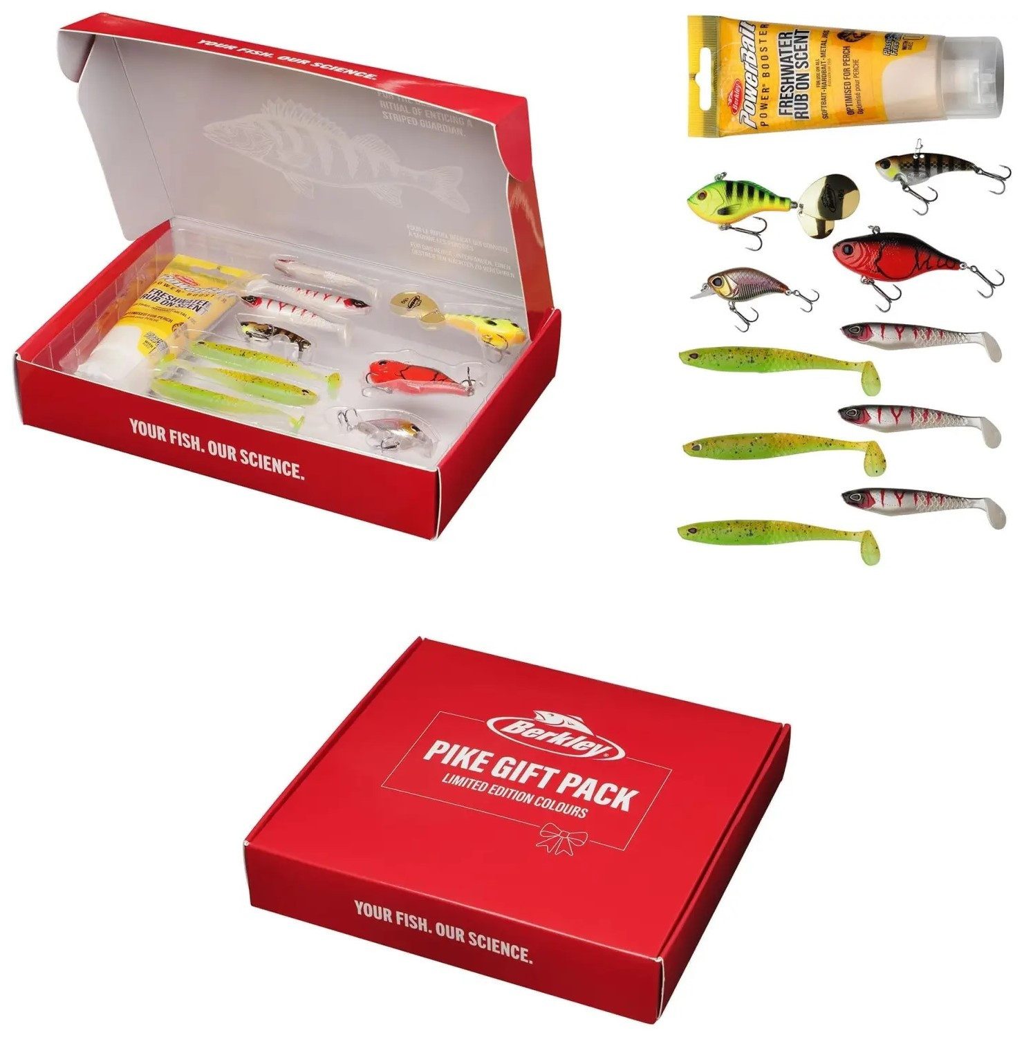 Berkley Kunstköder Gift Box Perch Set - Geschenkbox Limitiert - Geburtstag Weihnachten, (11-St), Geschenkset mit limitierten Köderfarben für Barschangler