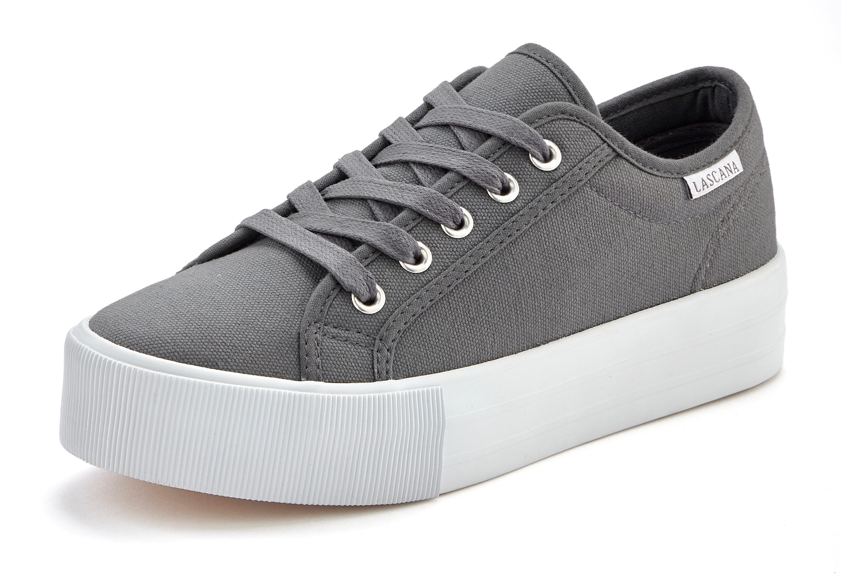 LASCANA Sneaker Schnürhalbschuh, Freizeitschuh aus Textil günstig online kaufen