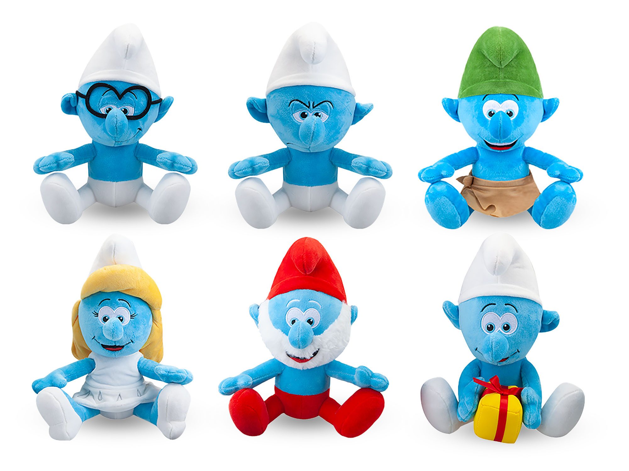 PMS Kuscheltier Die Schlümpfe Kuscheltier Plüschtier Papa Schlumpf 23 cm sitzend (Set, 1-St., Geschenk-Set), Die Schlümpfe The Smurfs Geschenke für Mädchen Jungen Kinder Babys