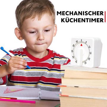 MAGICSHE Küchentimer 2 Stück Mechanischer Kurzzeitwecker 60 min Lernwecker