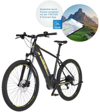 FISCHER Fahrrad E-Bike MONTIS 5.0i 504, 10 Gang, Kettenschaltung, Mittelmotor, 504 Wh Akku, Pedelec, Elektrofahrrad für Damen u. Herren, MTB, Mountainbike