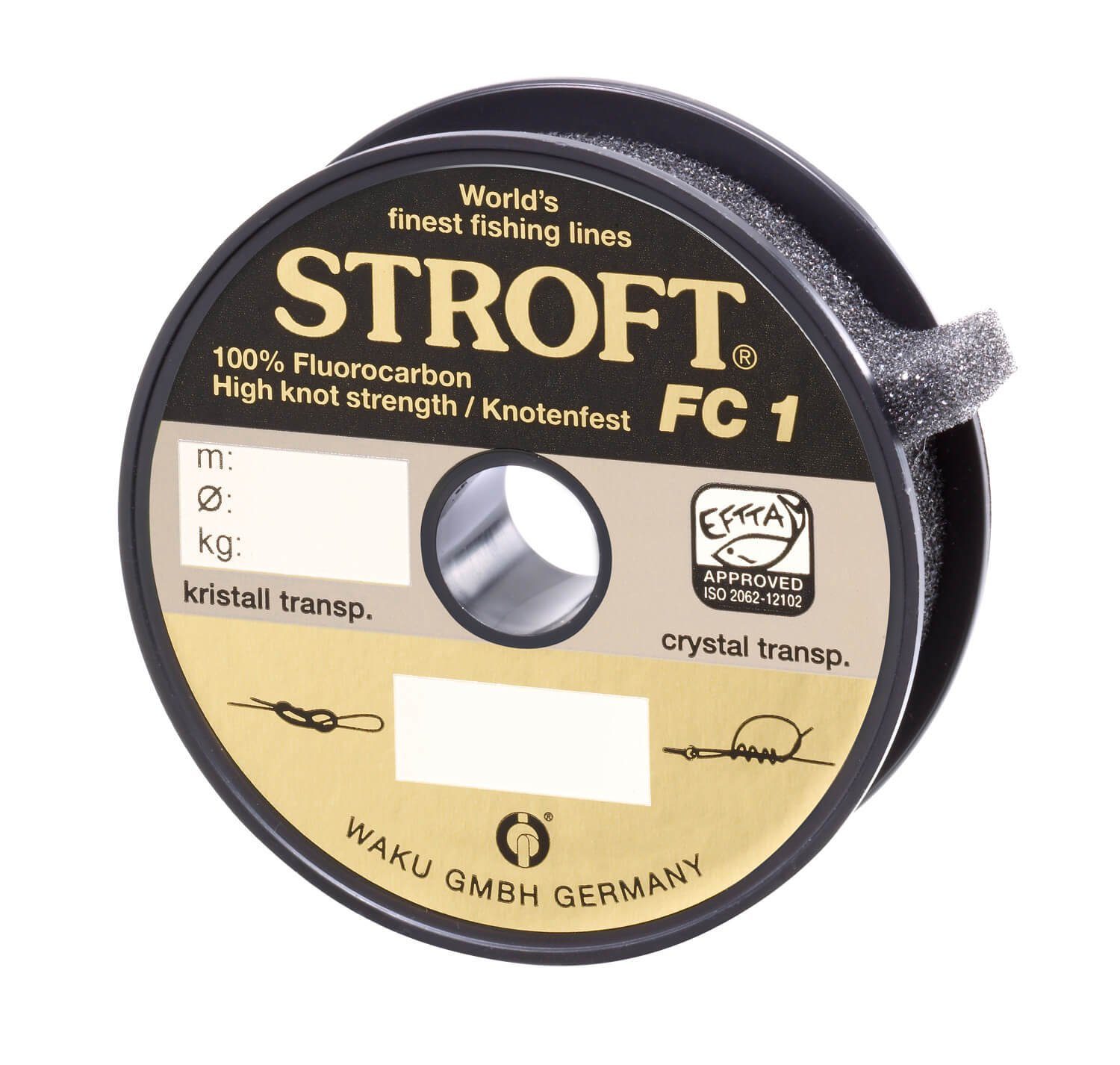 Stroft Angelschnur Schnur STROFT FC1 Fluorocarbon 100m, 100 m Länge, 0.10 mm Fadendurchmesser, (1-St), 1.2kg Tragkraft