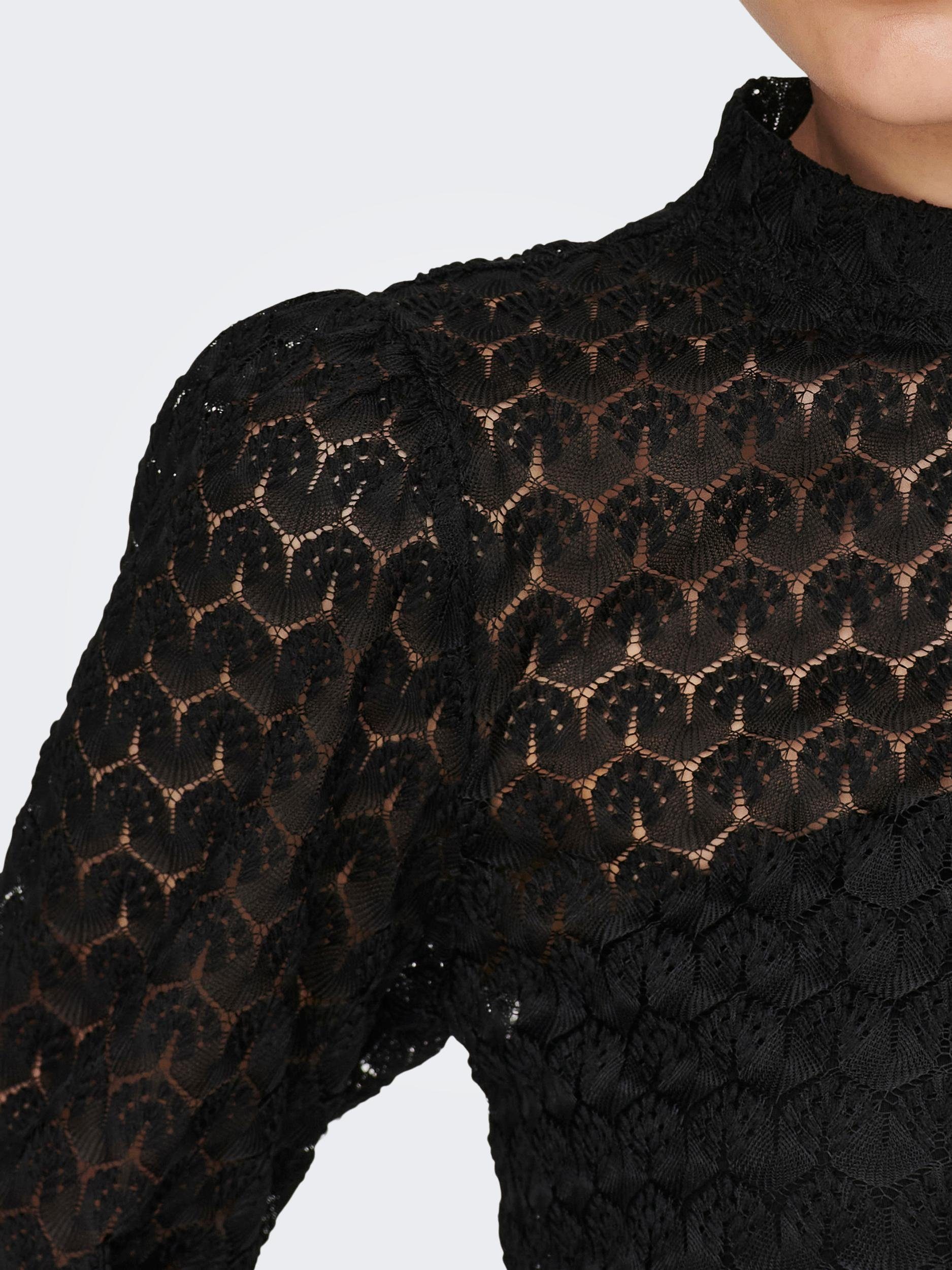 JDY Spitzenshirt JDYAVERY L/S LACE TOP JRS NOOS
