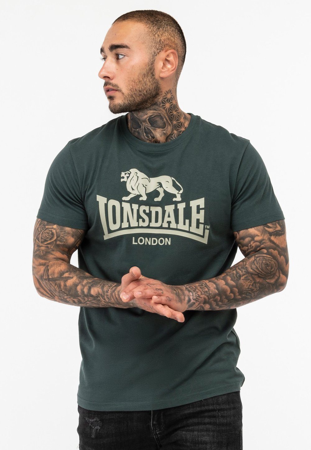 Lonsdale T-Shirt ST. ERNEY Green/Green