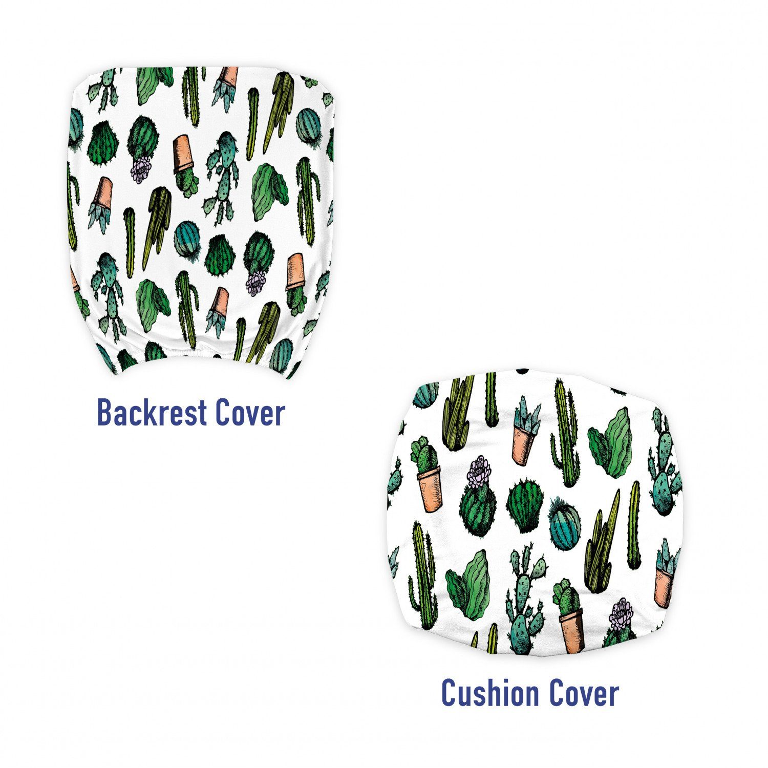 Bürostuhlhusse dekorative Kunst Kaktus Cacti aus Schutzhülle Töpfe Stretchgewebe, Abakuhaus, Spiked