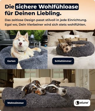 Belune Tierbett Kuschelweiches Hundebett mit Bezug - Original Belune - Made in Germany, vegane Materialien, waschbarer Bezug, verschiedene Größen und Farben, extra gemütlich