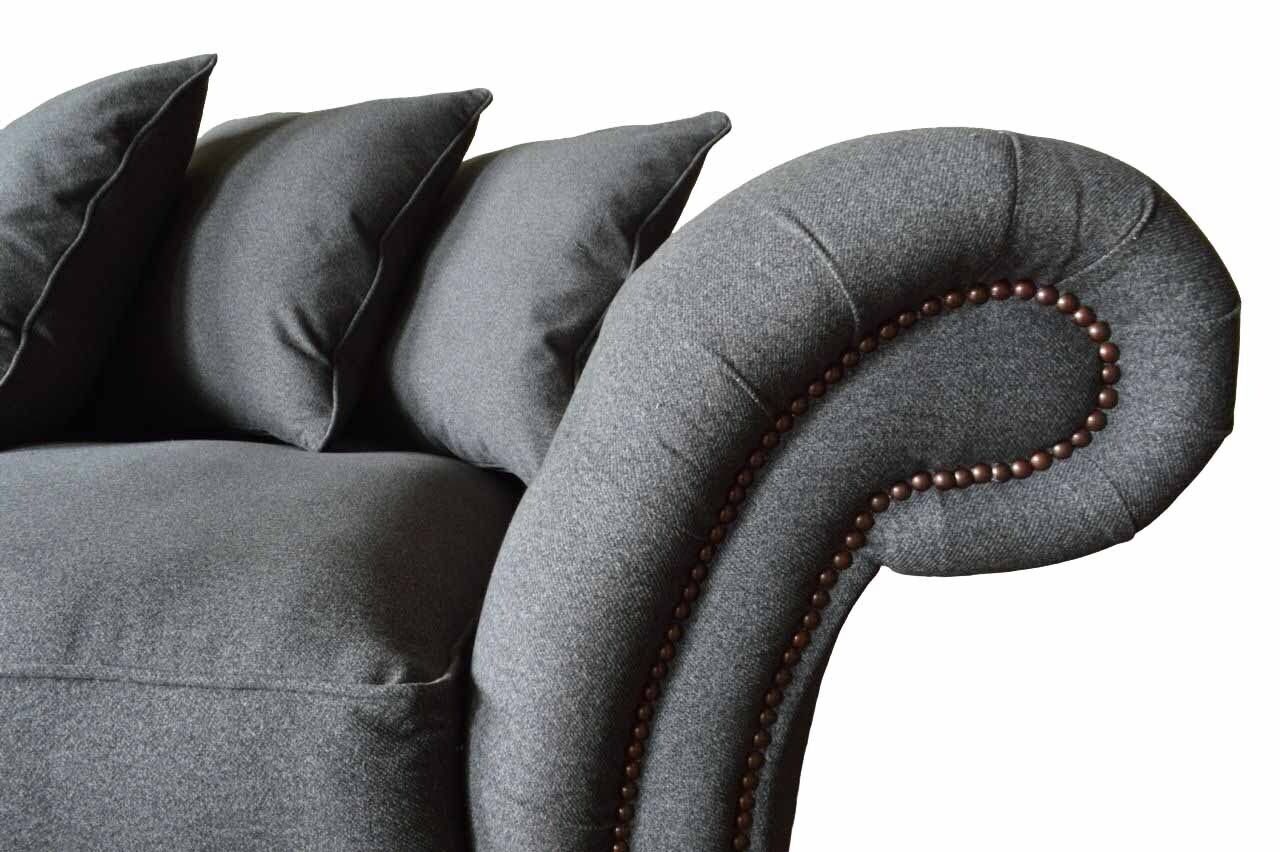 JVmoebel Klassisches Graue Luxus Made Sofa Europe Sitzer Design, 4 Couch in Sofa Sofas Polster