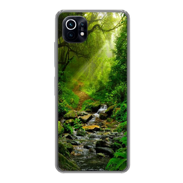 MuchoWow Handyhülle Dschungel - Wasser - Laub - Sonne - Natur Phone Case Handyhülle Xiaomi Mi 11 Silikon Schutzhülle