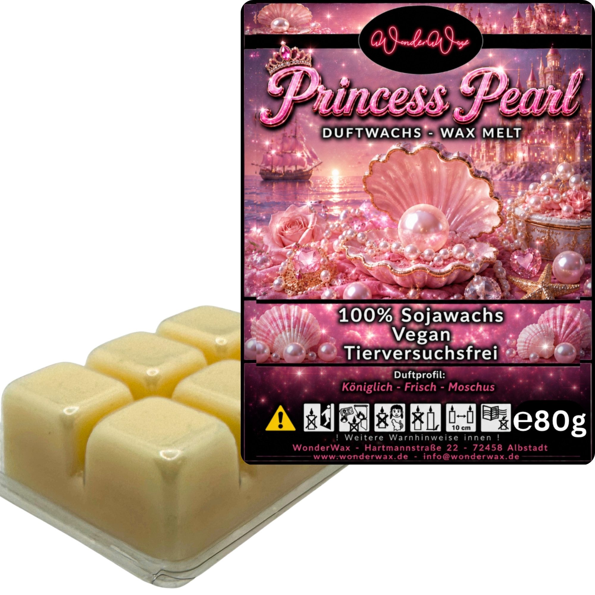 WonderWax Duftwachs WonderWax® Duftwachs 6 Würfel, (Princess Pearl), Duftrichtung: Princess Pearl