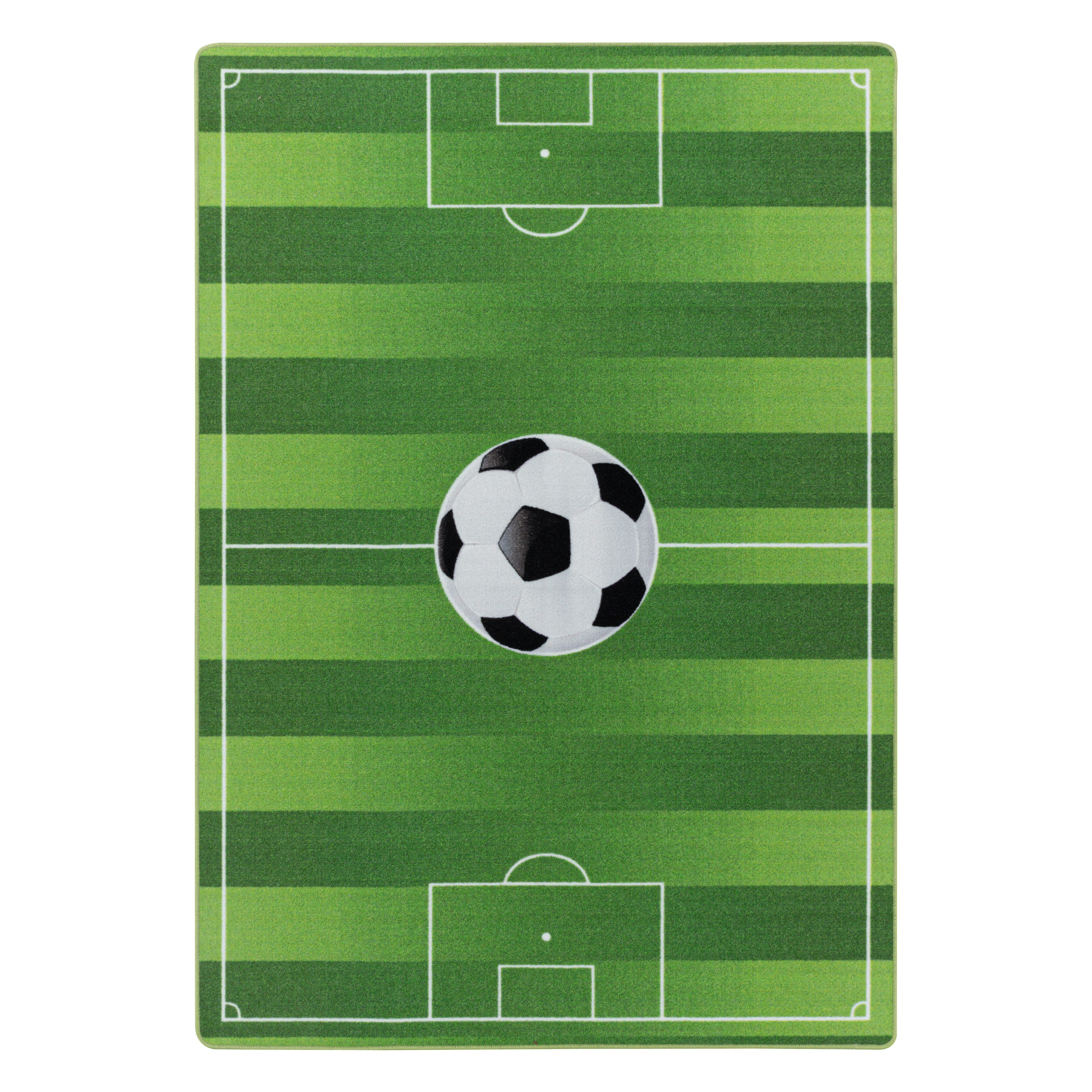 KADIMA DESIGN Kinderteppich TRAUN Spielteppich Kinderzimmer Waschbar Webteppich Rutschfest, Läufer, Höhe: 8 mm, 80x120 cm, Strapazierfähig Fußbodenheizung Fußballfeld Waschbar
