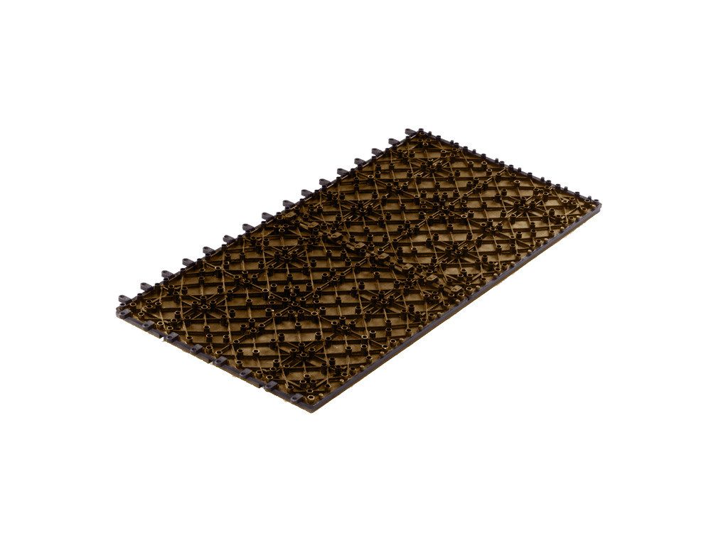 Outgarden Terrassenplatte WPC-Terrassenfliese Braun geriffelt, WPC 60x30, Braun