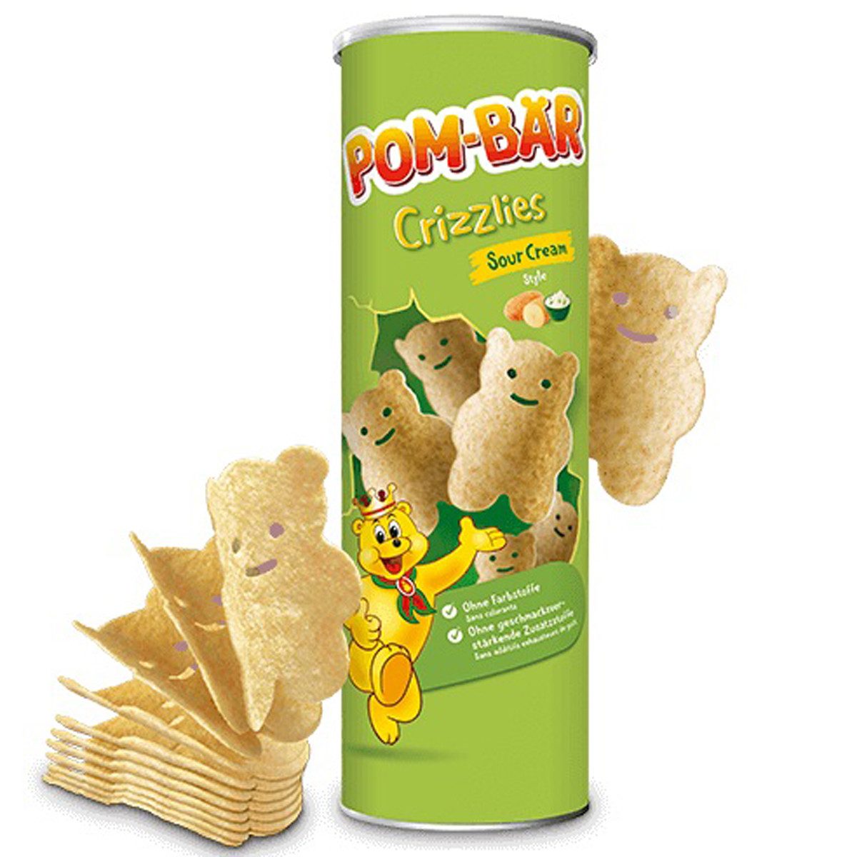 Pom-Bär Knabberei, Pom Bär Crizzlies Sour Cream Style cremig milde Sour Cream Note 150g