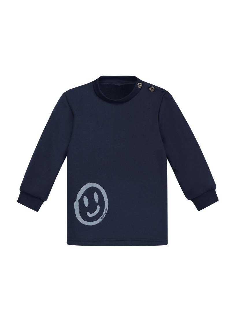 Trigema Sweatshirt TRIGEMA Sweatshirt mit Smiley-Print