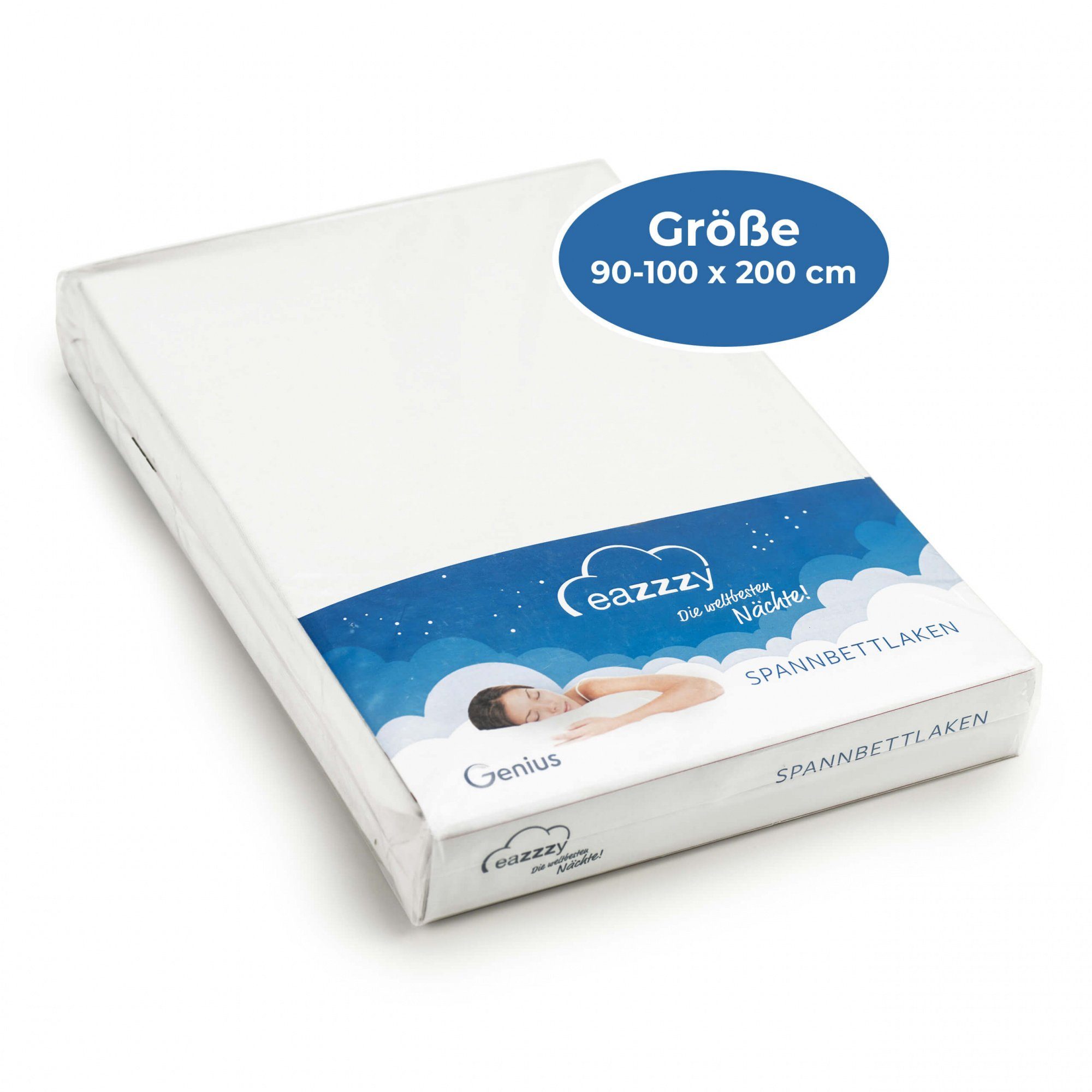Genius Spannbettlaken Eazzzy Spannbettlaken 90-100x200cm Spannbetttuch günstig online kaufen