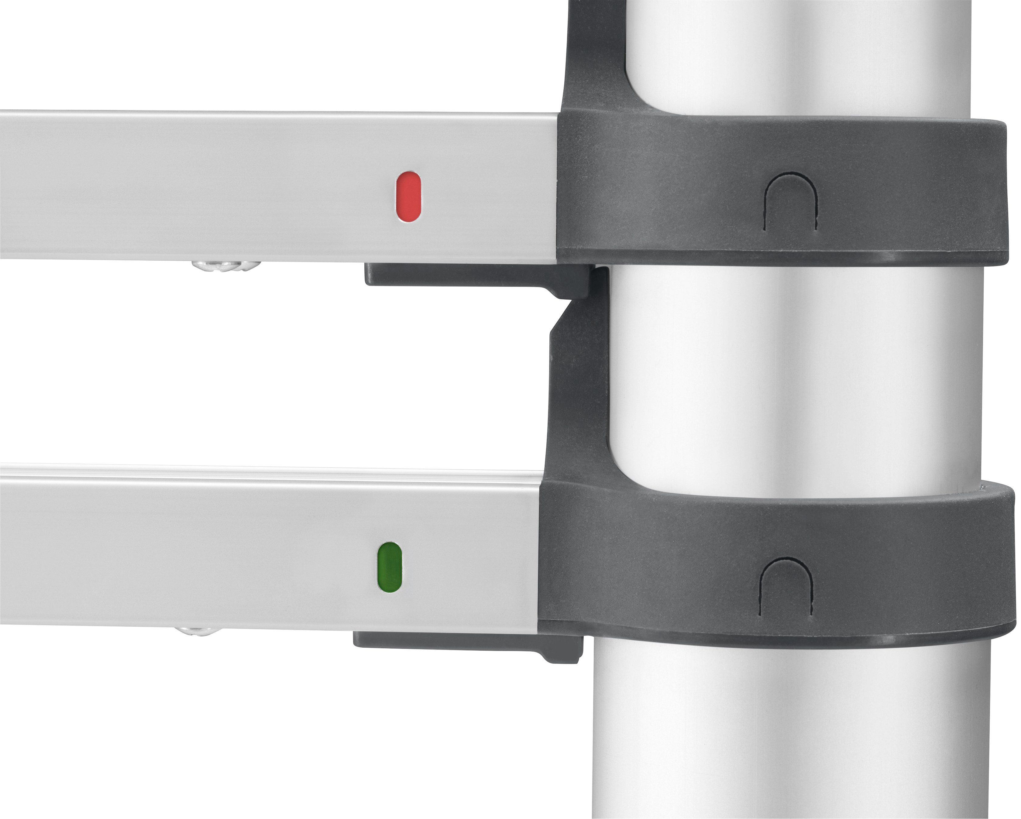 Hailo Teleskopleiter FlexLine, Alu-Sicherheits-Teleskopleiter 11 Sprossen