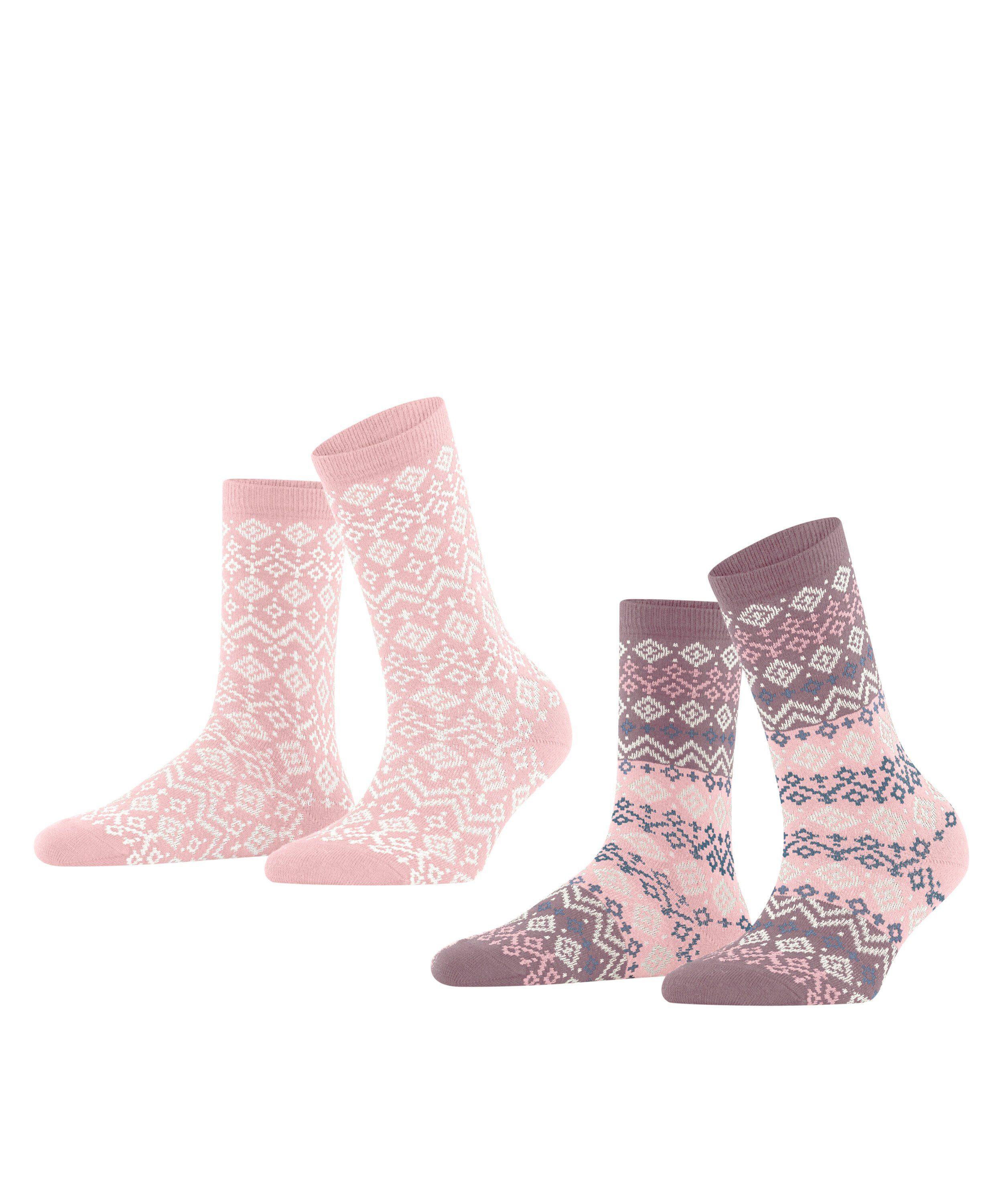 Esprit Socken Esprit Fair Isle 2-Pack Damen aus Biobaumwolle (2-Paar) aus Biobaumwolle