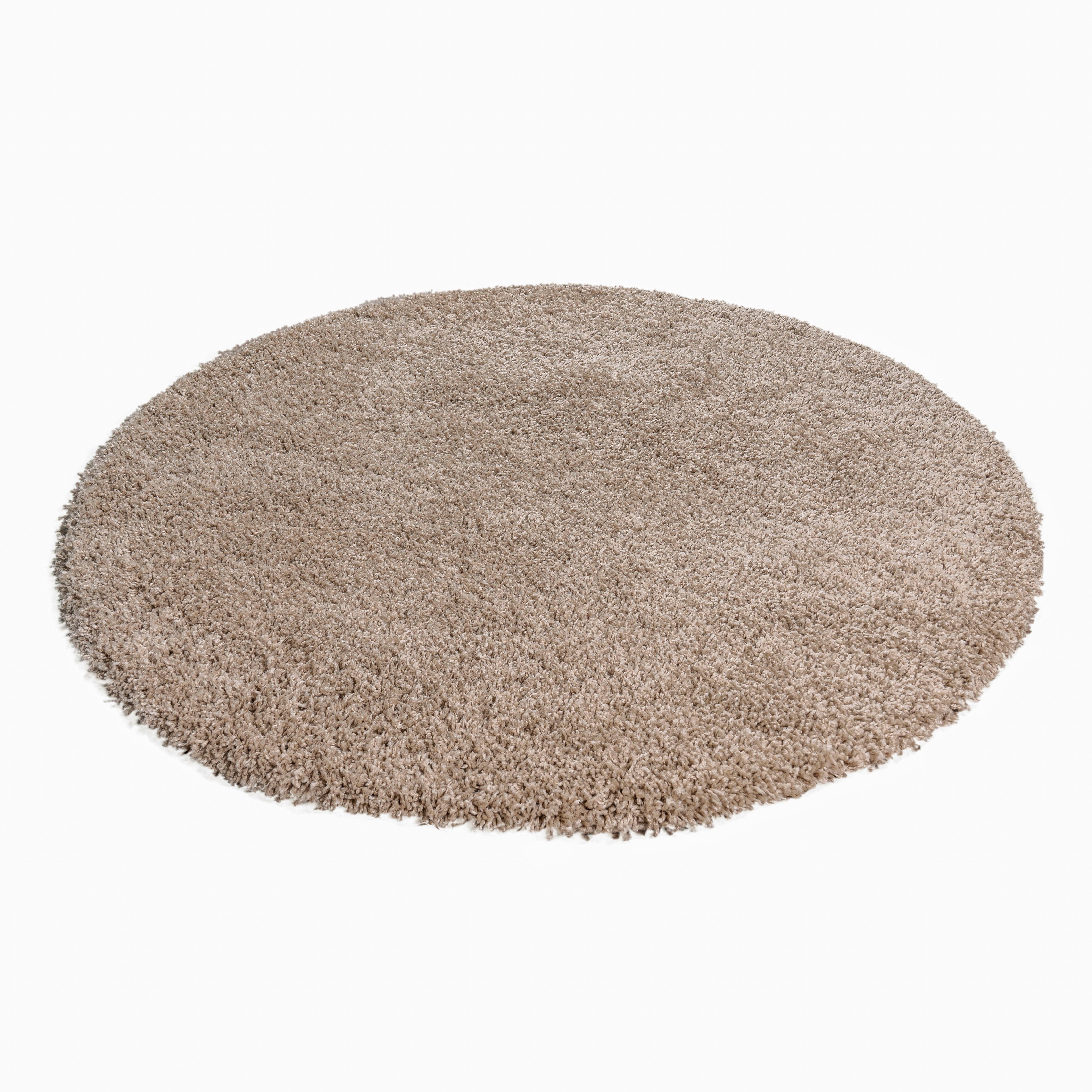 OTTO home Teppich Viva rund, rund, Höhe: 45 mm, Uni-Farben, einfarbig, besonders weich und kuschelig, Wohnzimmer