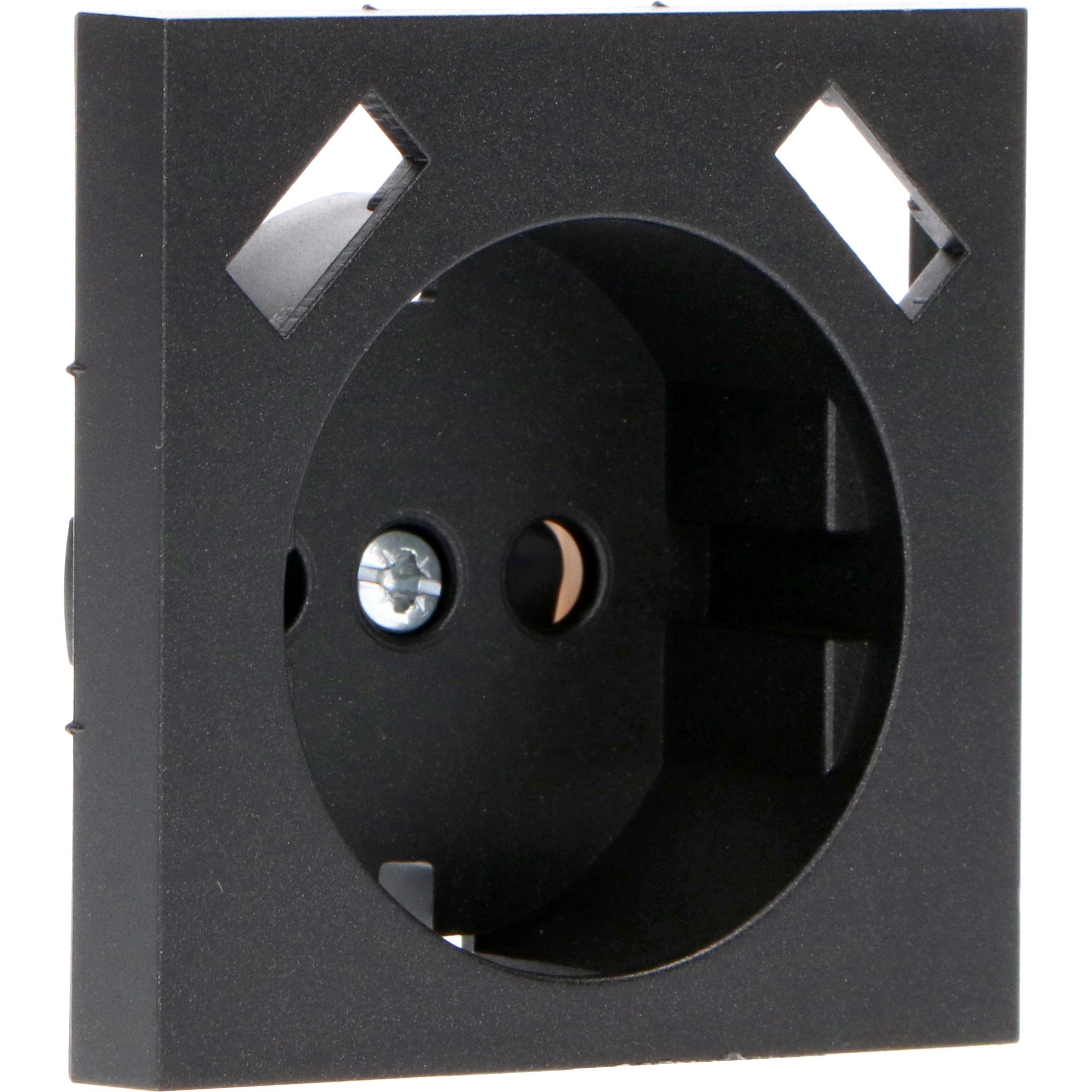 PRO Charge Steckdose 2900144 Steckdoseneinsatz, 2x USB-A 55x55mm schwarz matt