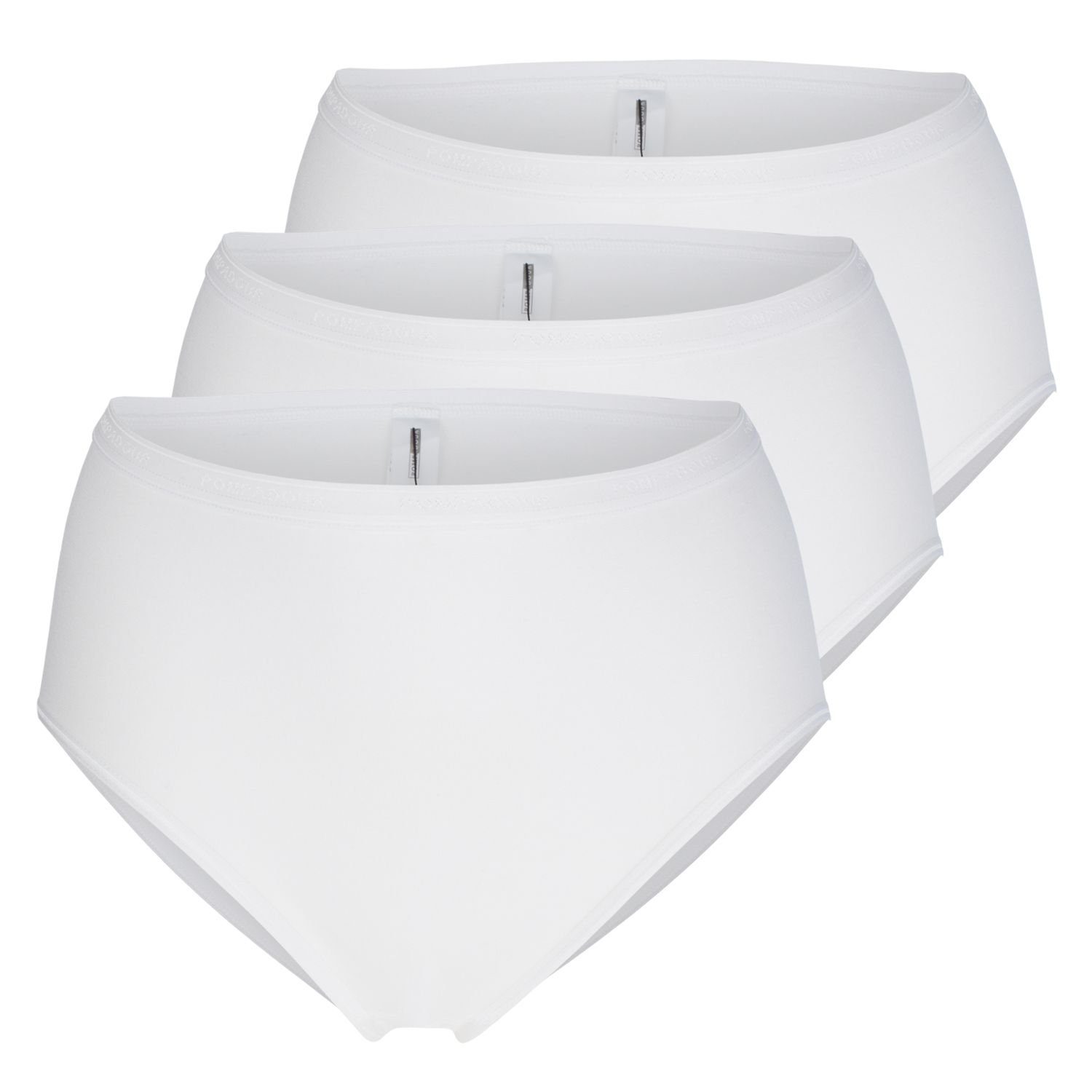 Qualität im 3er Pack Taillenslips Slip Pompadour (3-St) Weiß in Modal