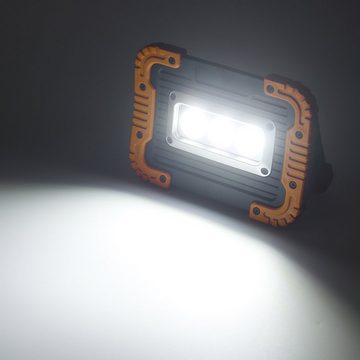 Insma LED Flutlichtstrahler, LED fest integriert, Kaltweiß, tragbar USB-Wiederaufladbar für Garage Außen