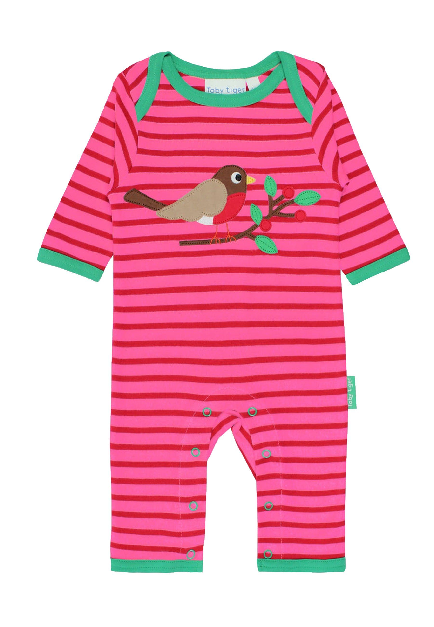 Toby Vogel Tiger Applikation Schlafanzug mit Schlafanzug