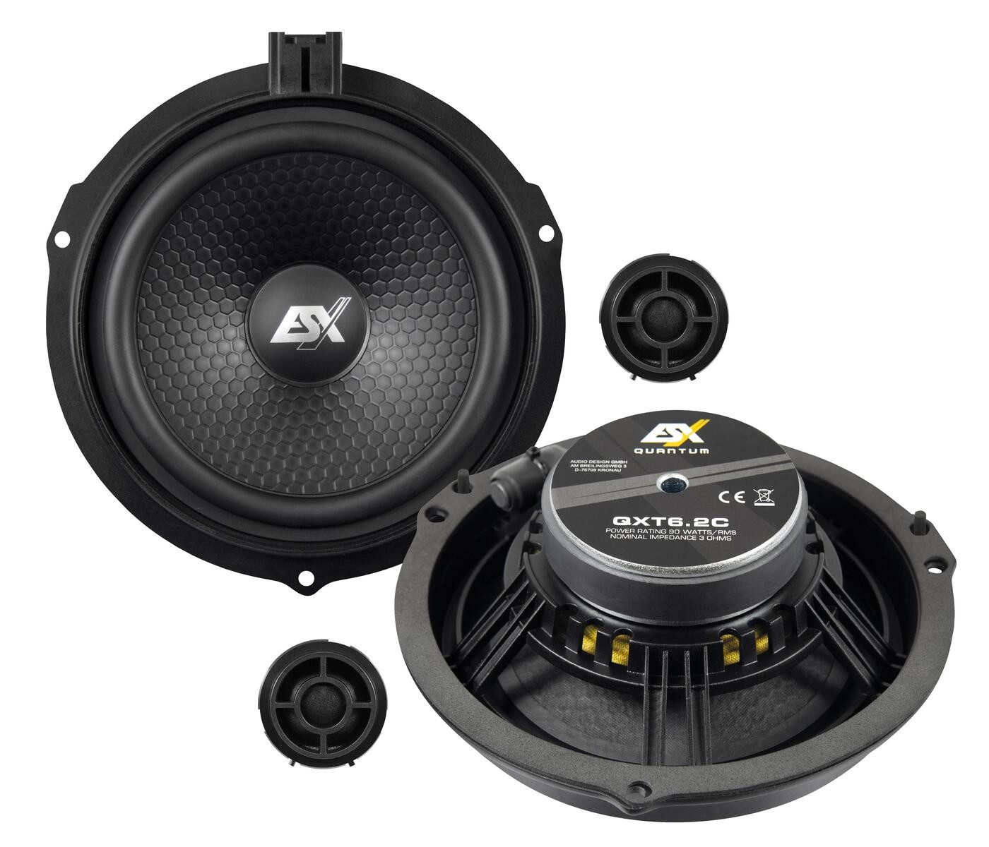 ESX QXT6.2C Lautsprecher-System für Ford Transit > 2014 und Tourneo > 2016 Auto-Lautsprecher (90 W, 25 cm)