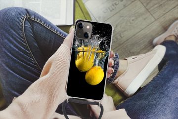 MuchoWow Handyhülle Zitrone - Frucht - Stilleben - Wasser - Gelb, Handyhülle Telefonhülle Apple iPhone 13 Mini
