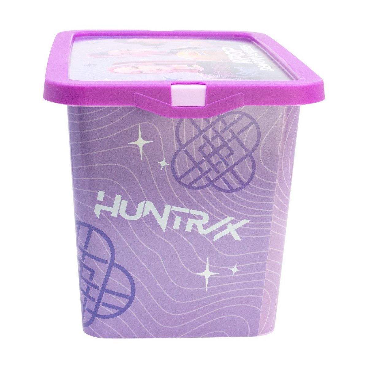 K-Pop Demon Hunters Aufbewahrungsbox HUNTRIX Violet 7 L Ordnungsbox Klickbox für Spielzeug und Zubehör – Bild 3 von 5
