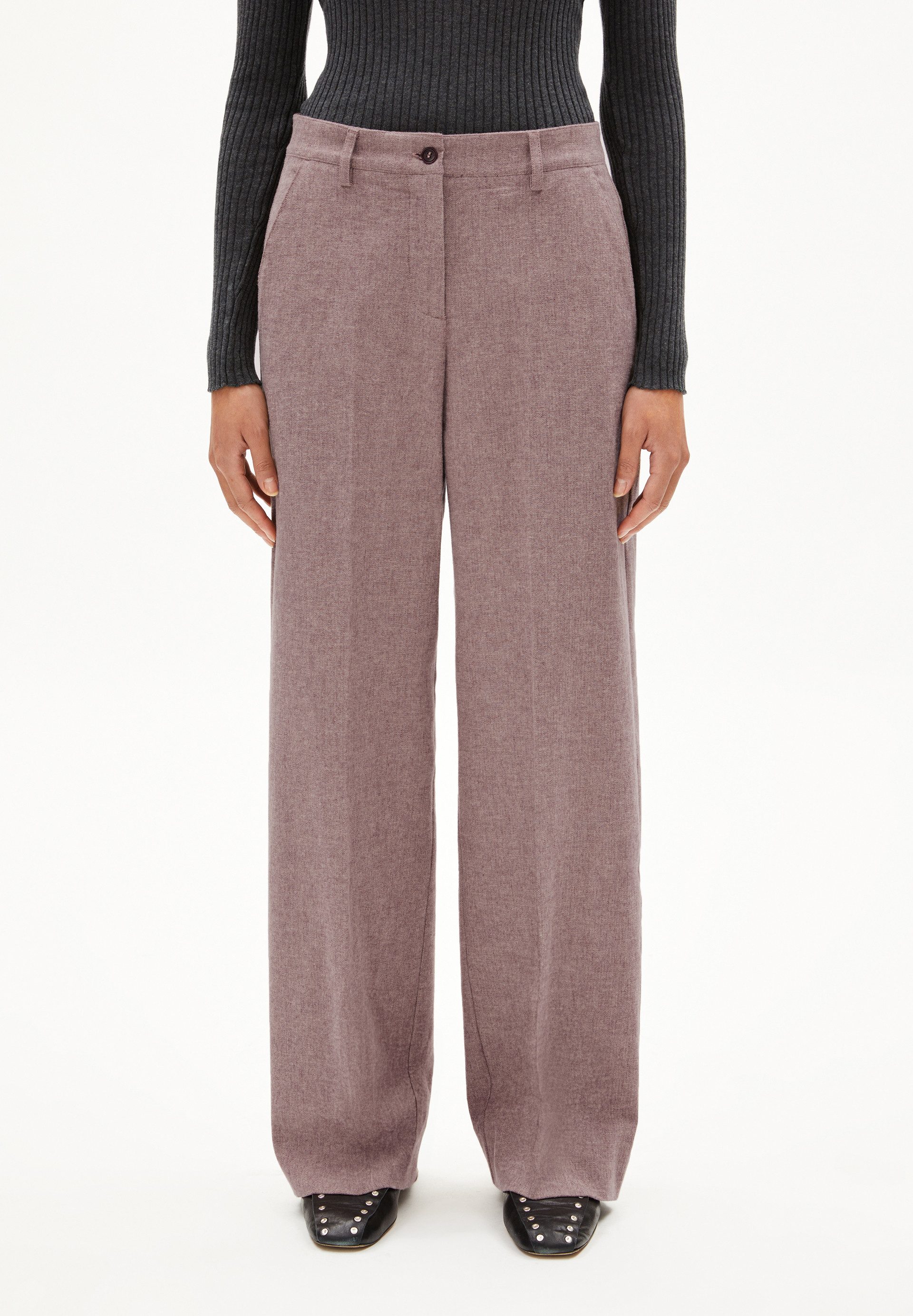 Stoffhose LEANDRAA HANDAAS Webhose aus Bio-Baumwoll Mix