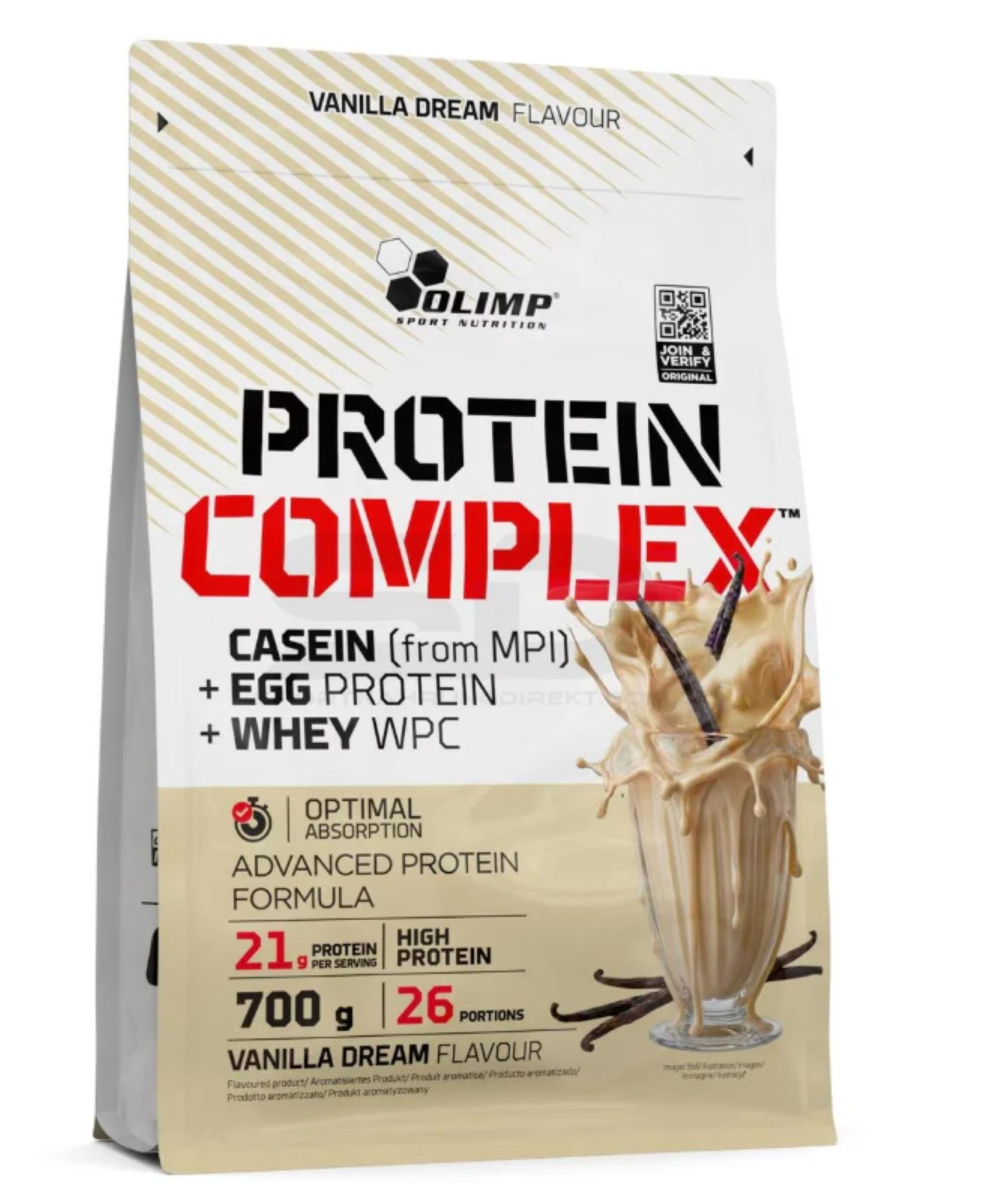Olimp OLIMP® PROTEIN Eiweiß Whey KOMPLEX 700g Pulver, 1 er Packung à 700 g, Geshmack, Qualität