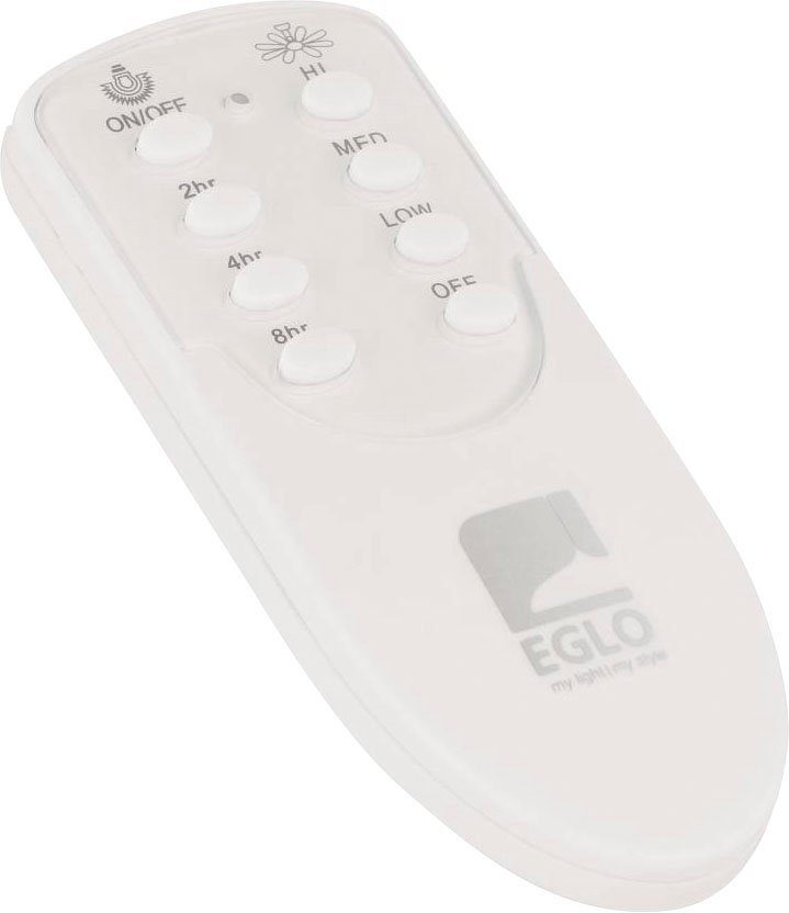 EGLO LED Deckenleuchte VARADERO Deckenventilator, Fernbedienung, Infrarot inkl., Ventilatorfunktion, Leuchtmittel wechselbar, Deckenlampe, Ventilator mit Licht, Wendeflügel, Fernbedienung, Ø 122cm