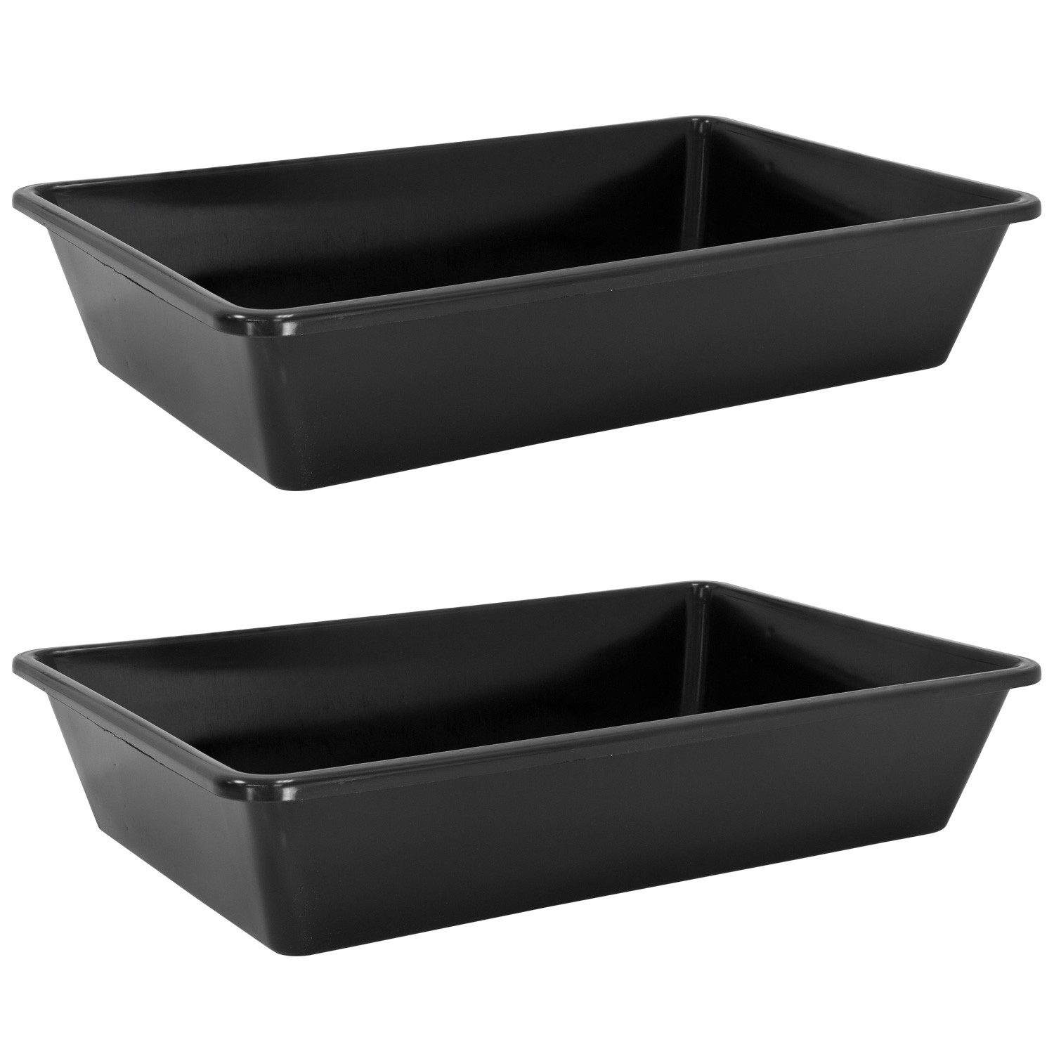 Petigi Allzweckkiste 2x Wanne Staubbad Kunststoff Schüssel 20L Plastikwanne Badewanne