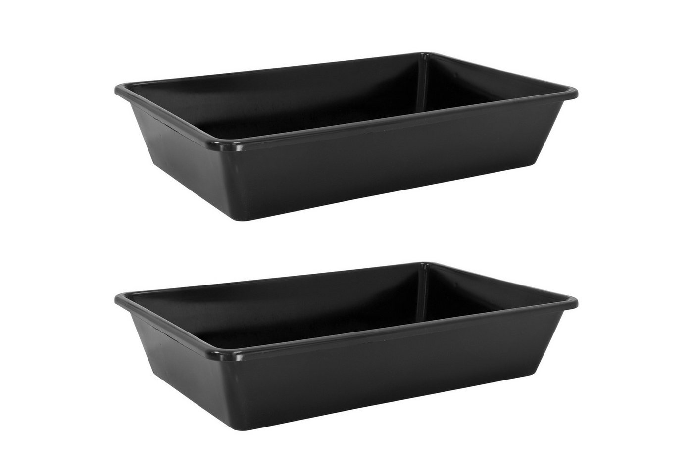 Petigi Allzweckkiste 2x Wanne Staubbad Kunststoff Schüssel 20L Plastikwanne Badewanne