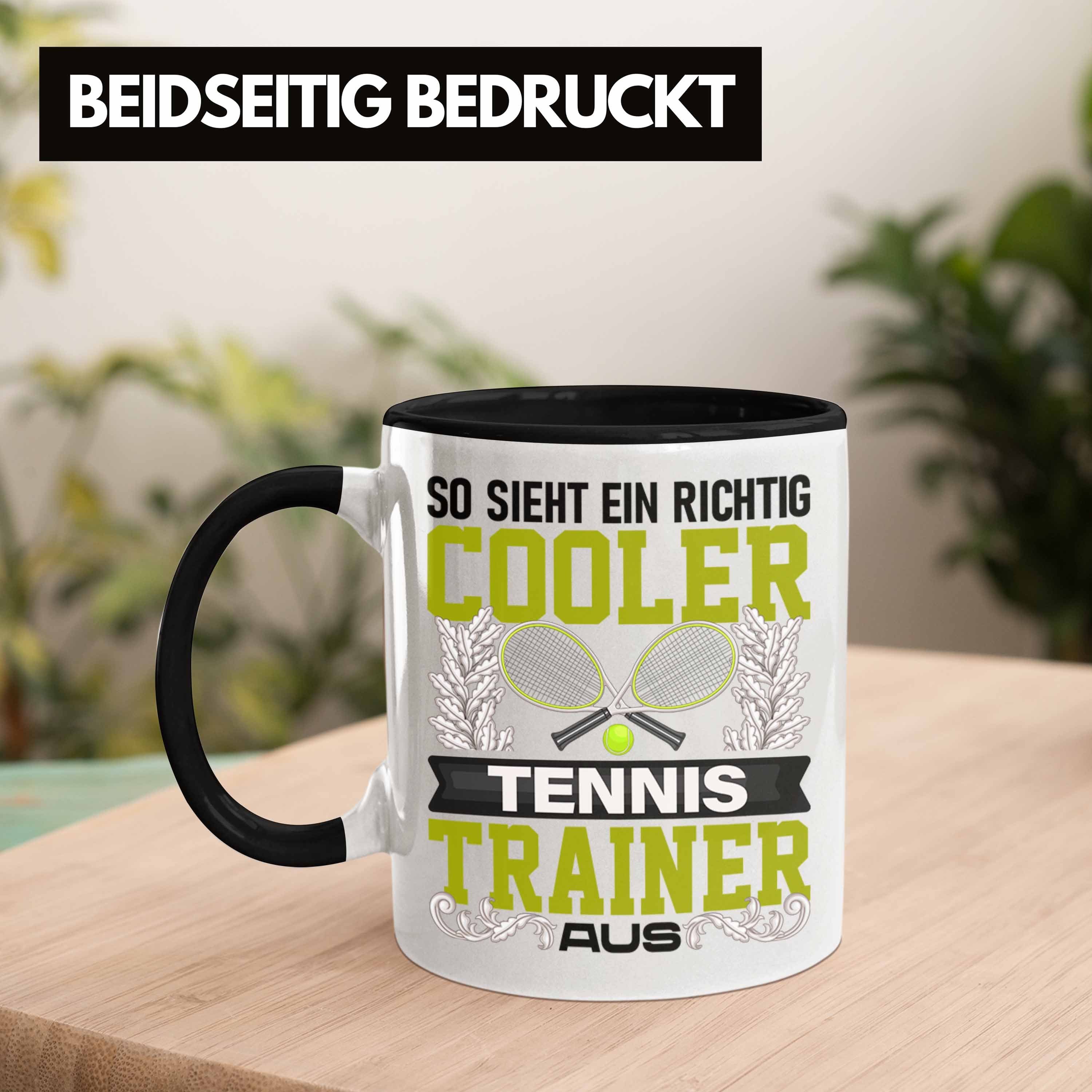 Tasse Geschenk Lustig So Spruch Schwarz Tasse - Trendation Ein Sieht Trendation Trainer Tennis