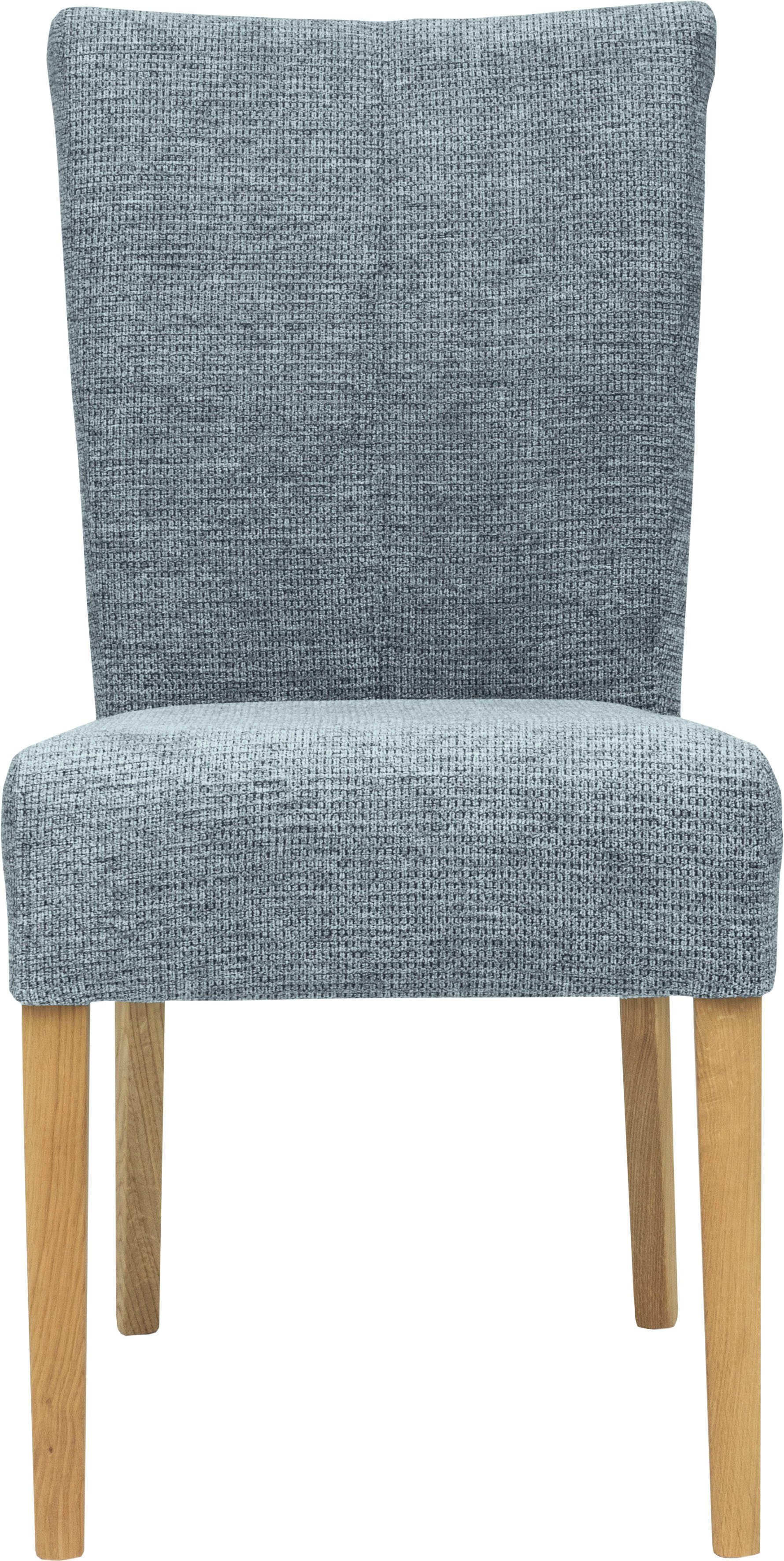 Home affaire 4-Fußstuhl Queen Polsterstuhl (Set, 2 St), verschiedene Bezüge, Gestell Massivholz