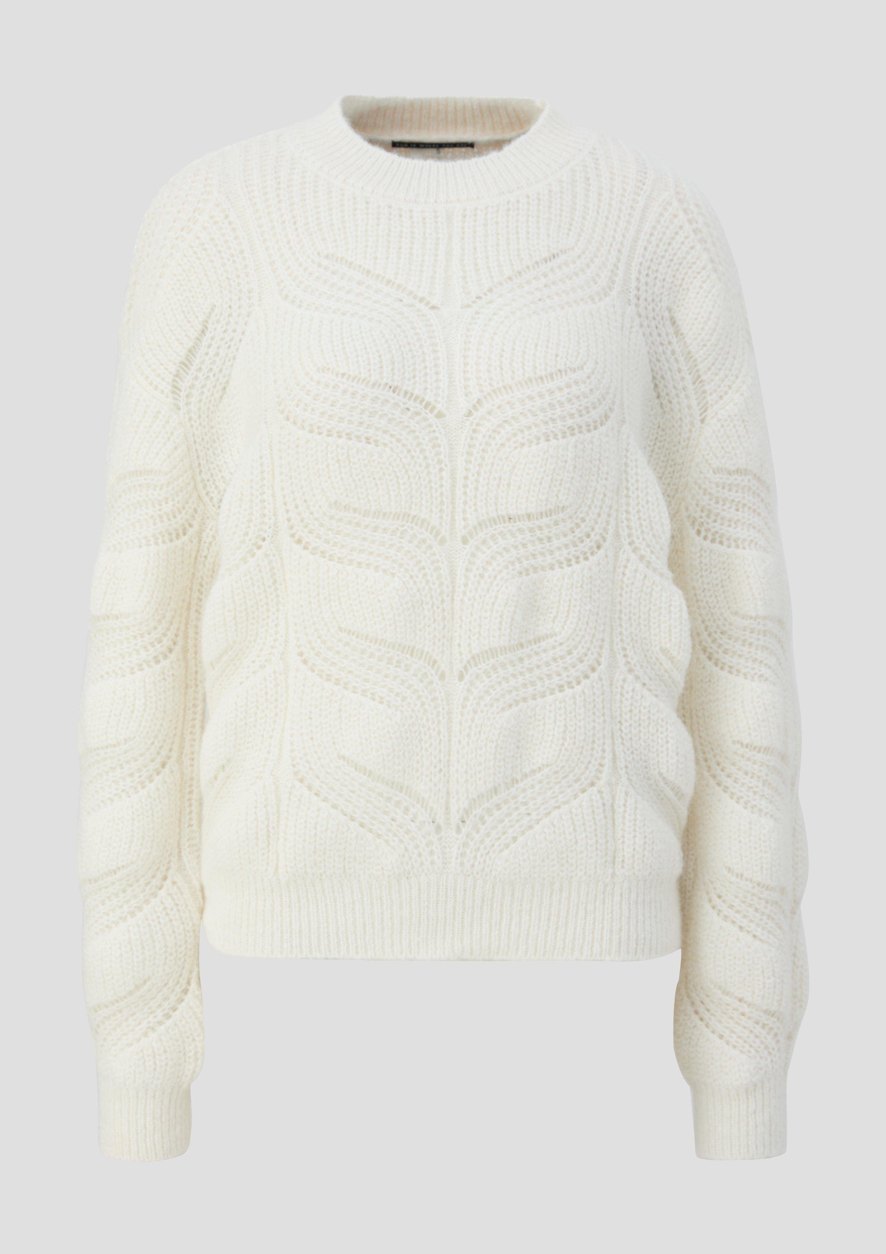 QS Strickpullover Strickpullover mit Zopfmuster günstig online kaufen