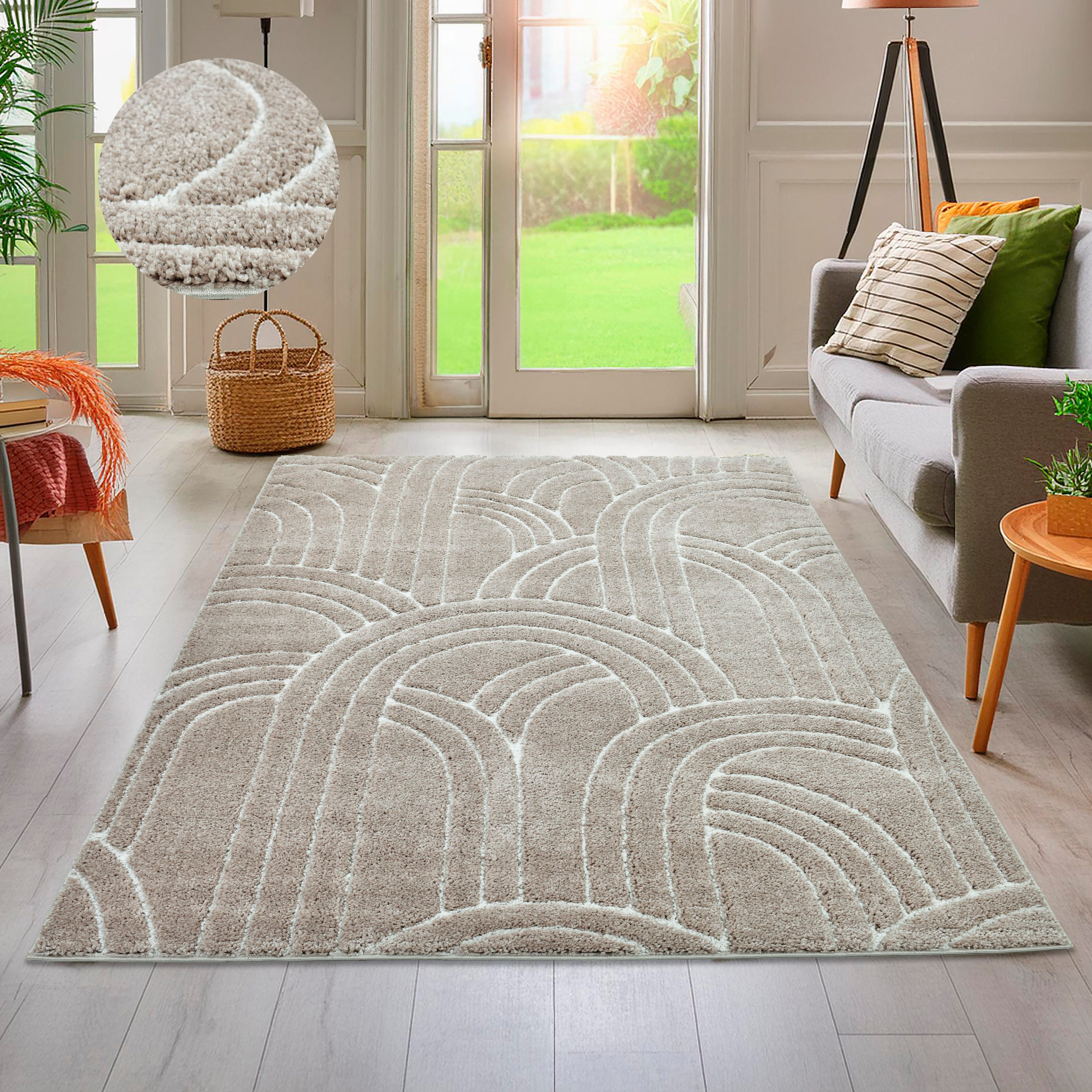 my home Teppich Cadie, rechteckig, Höhe: 20 mm, modernes Design, weicher Fl günstig online kaufen