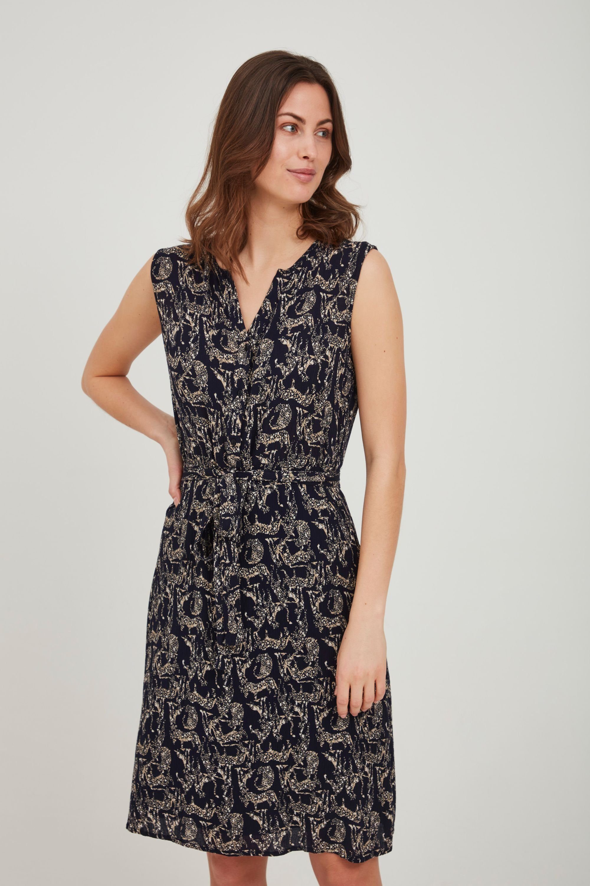 fransa Sommerkleid Fransa FRALCRINKLE 3 Dress - 20609295 Navy Blazer mix