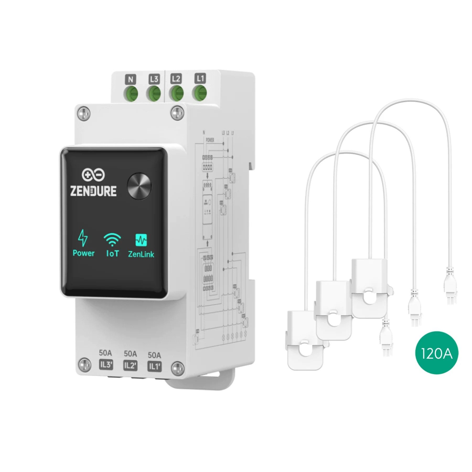 Zendure Solarmodul Zendure Smart Meter 3CT 120A 0% MwSt. (gem. §12, Abs. 3 UstG), 3 W, n.a., (Packung, 4-St., mit Zubehör), CT-Klemmen für einfache installation