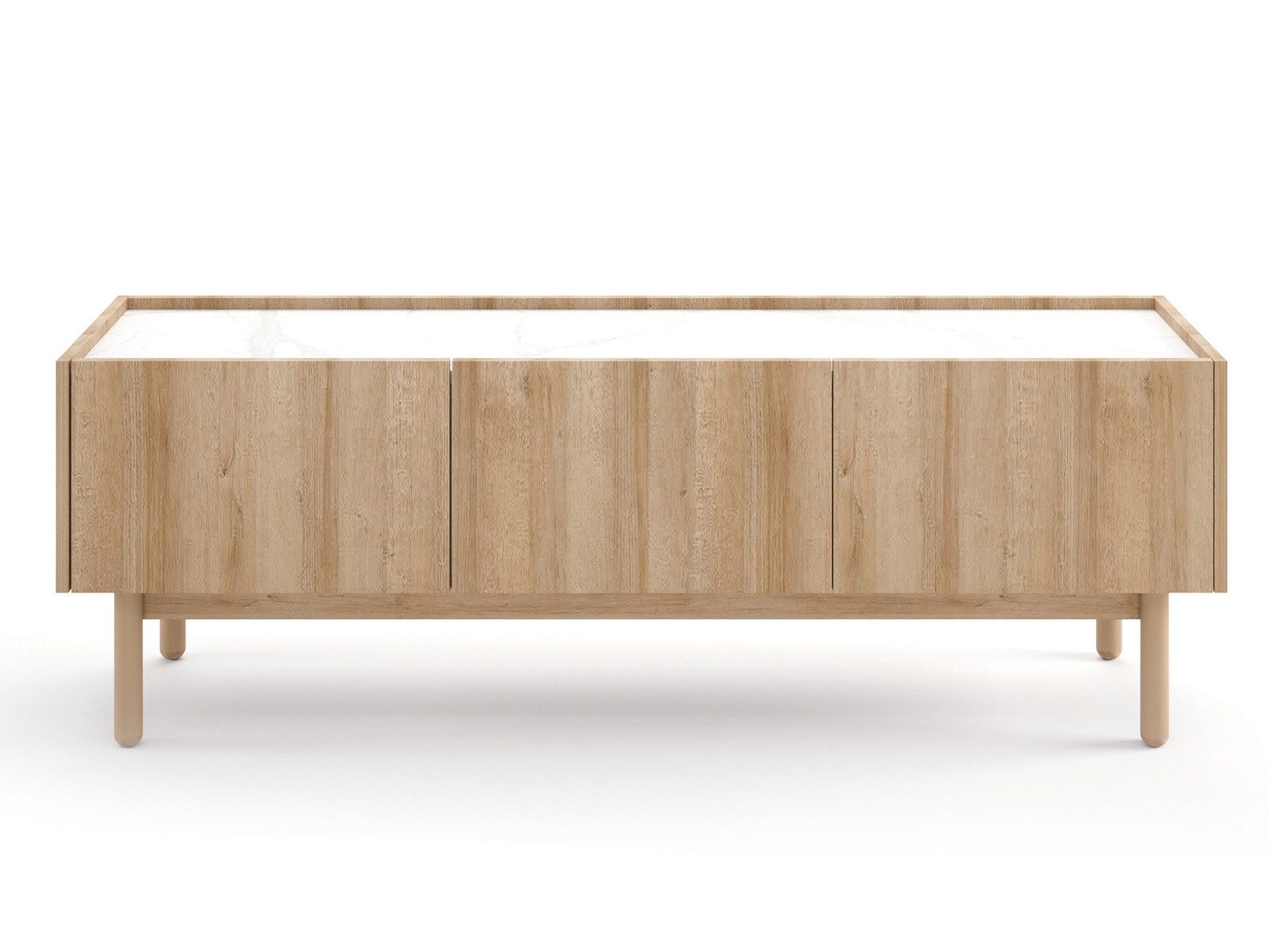 Compleo TV-Schrank Fernsehschrank, TV-Tisch POP, dreitürig, Scandi