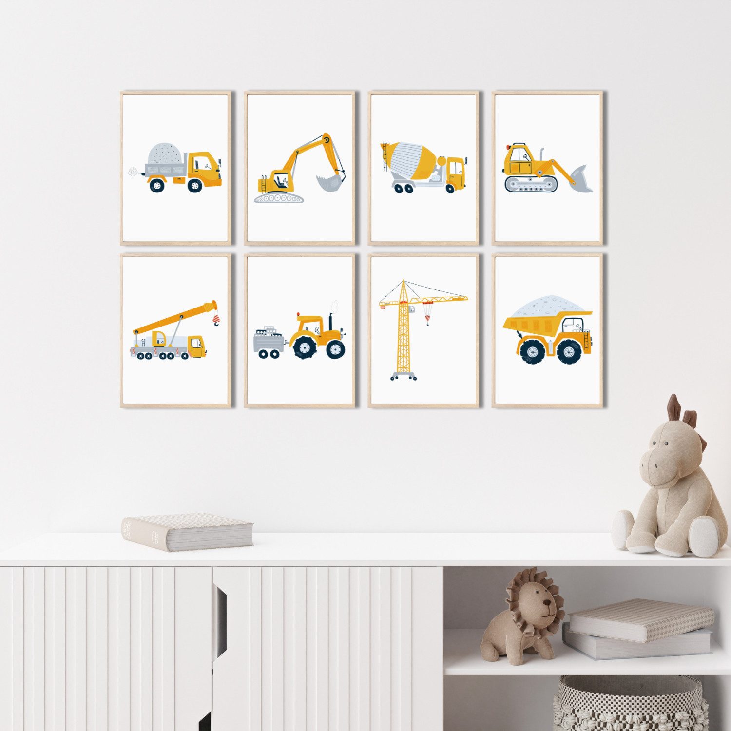 MeinBaby123® Poster Bagger, Bilder Kinderzimmer Deko, günstig online kaufen