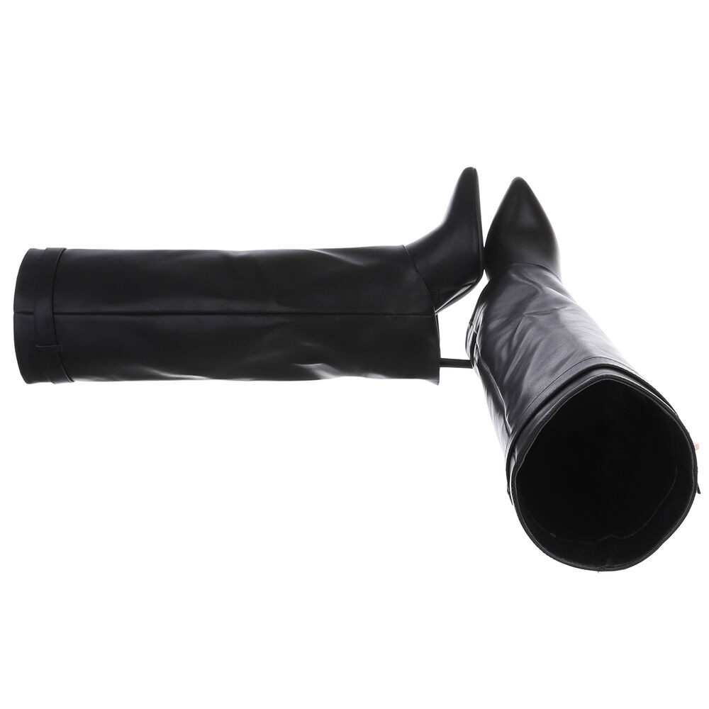 Ital-Design Elegante kniehohe Stiefel für Damen mit spitzem Fuß High-Heel-S günstig online kaufen